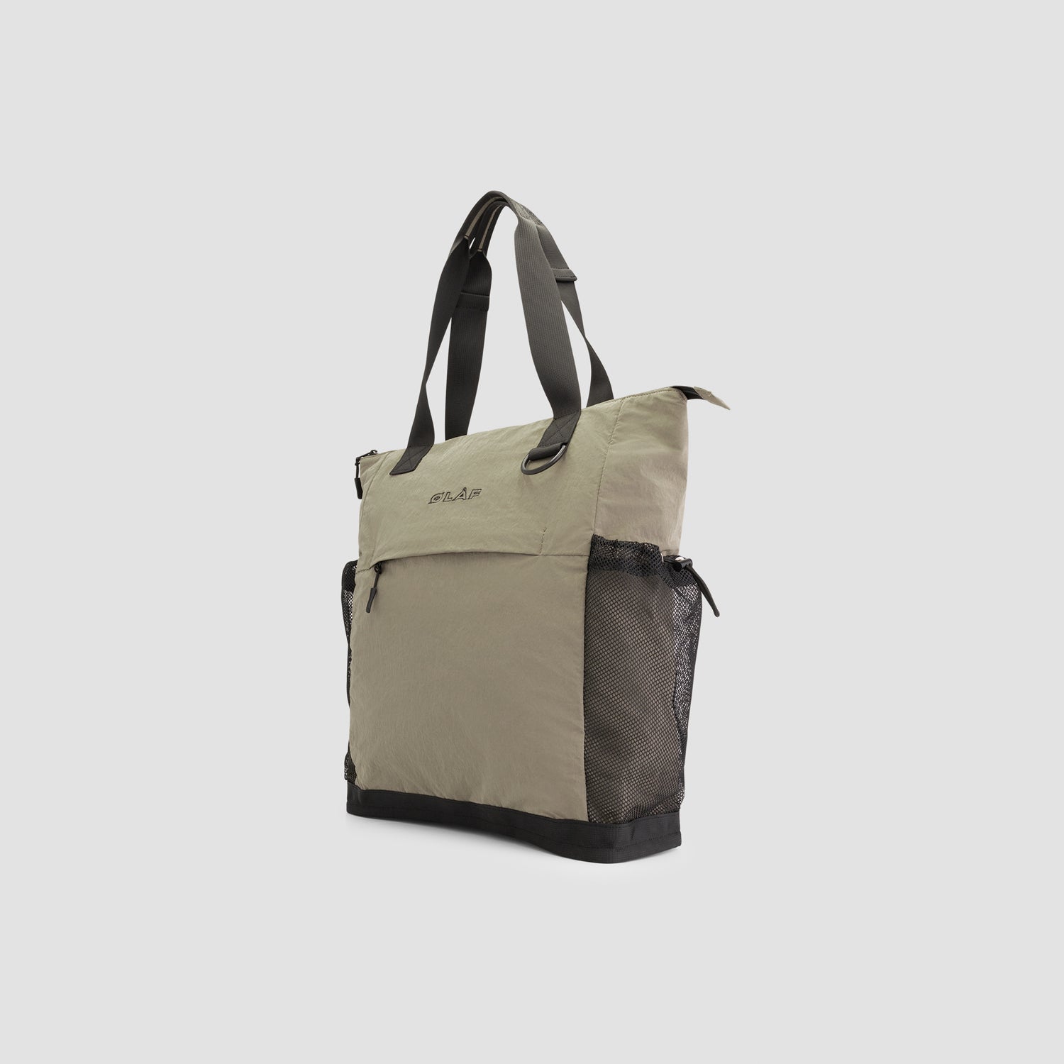 Nylon Two-Way Tote Bag - Grey