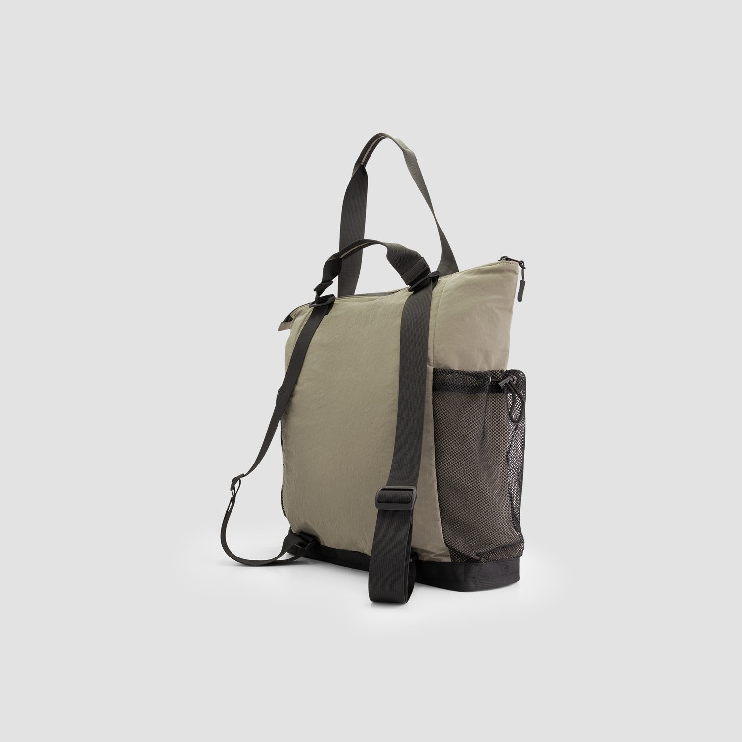 Nylon Two-Way Tote Bag - Grey
