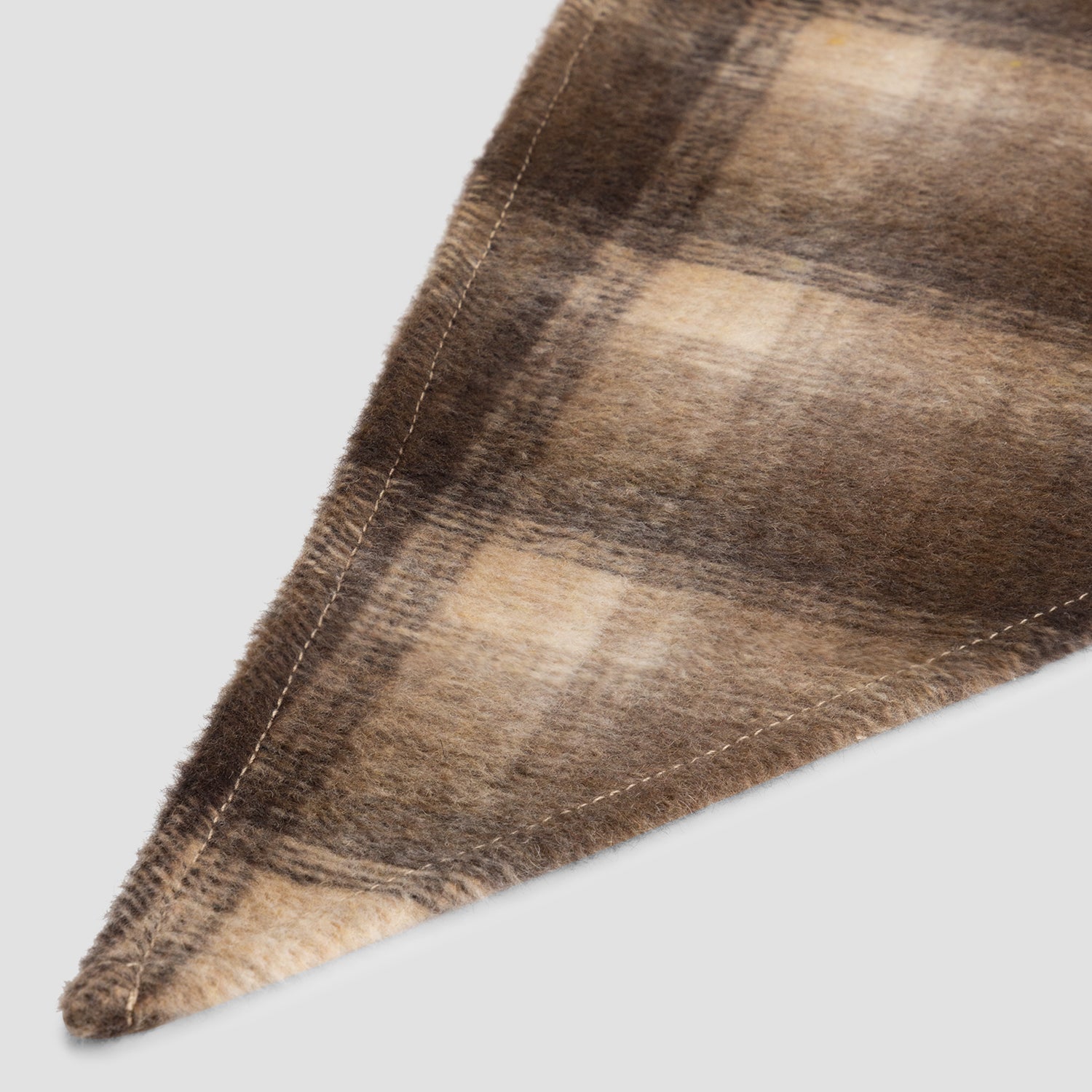 Checked Hooded Scarf - Hot Fudge