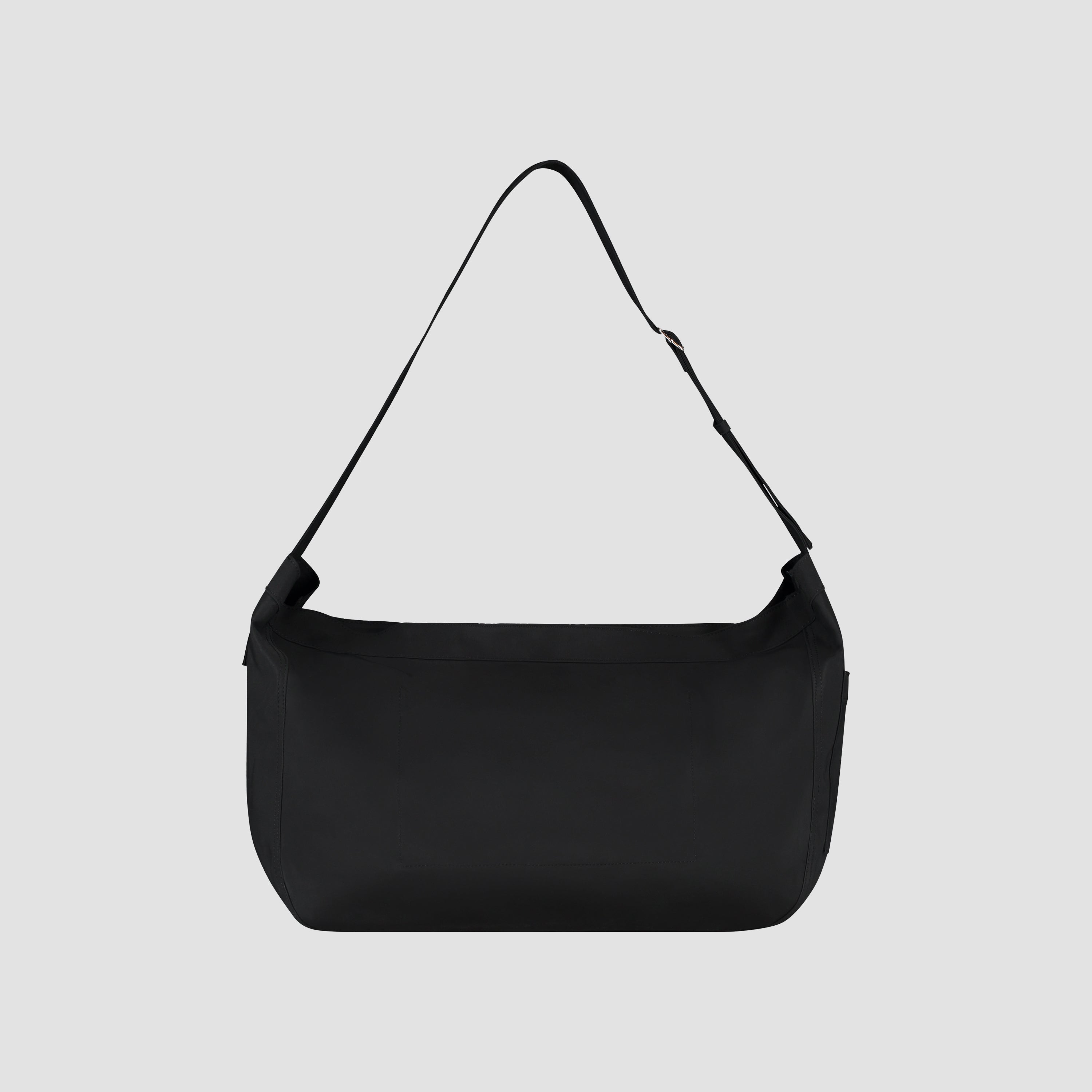 Nylon Newspaper Bag - Black