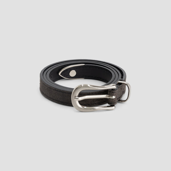 Suede Belt - Chocolate Plum
