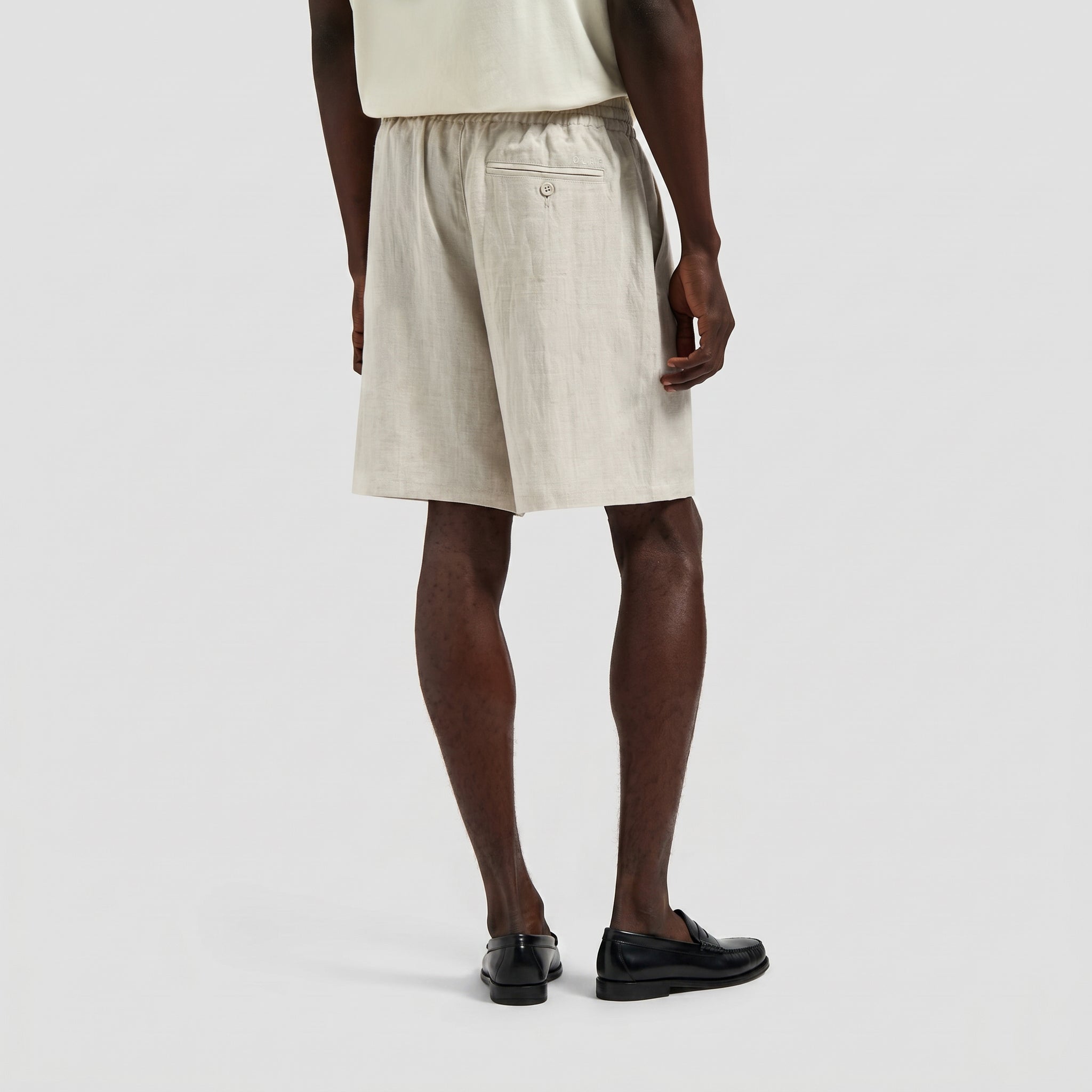 Linen Blend Short - Off White