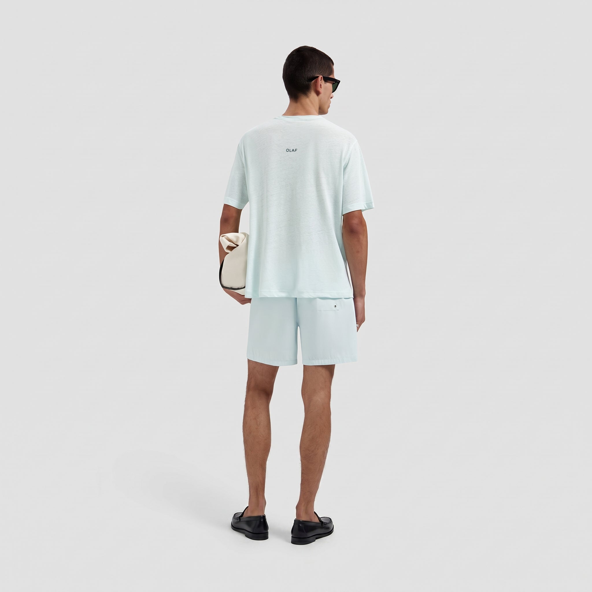 Essential Cotton Linen Tee - Salt Air