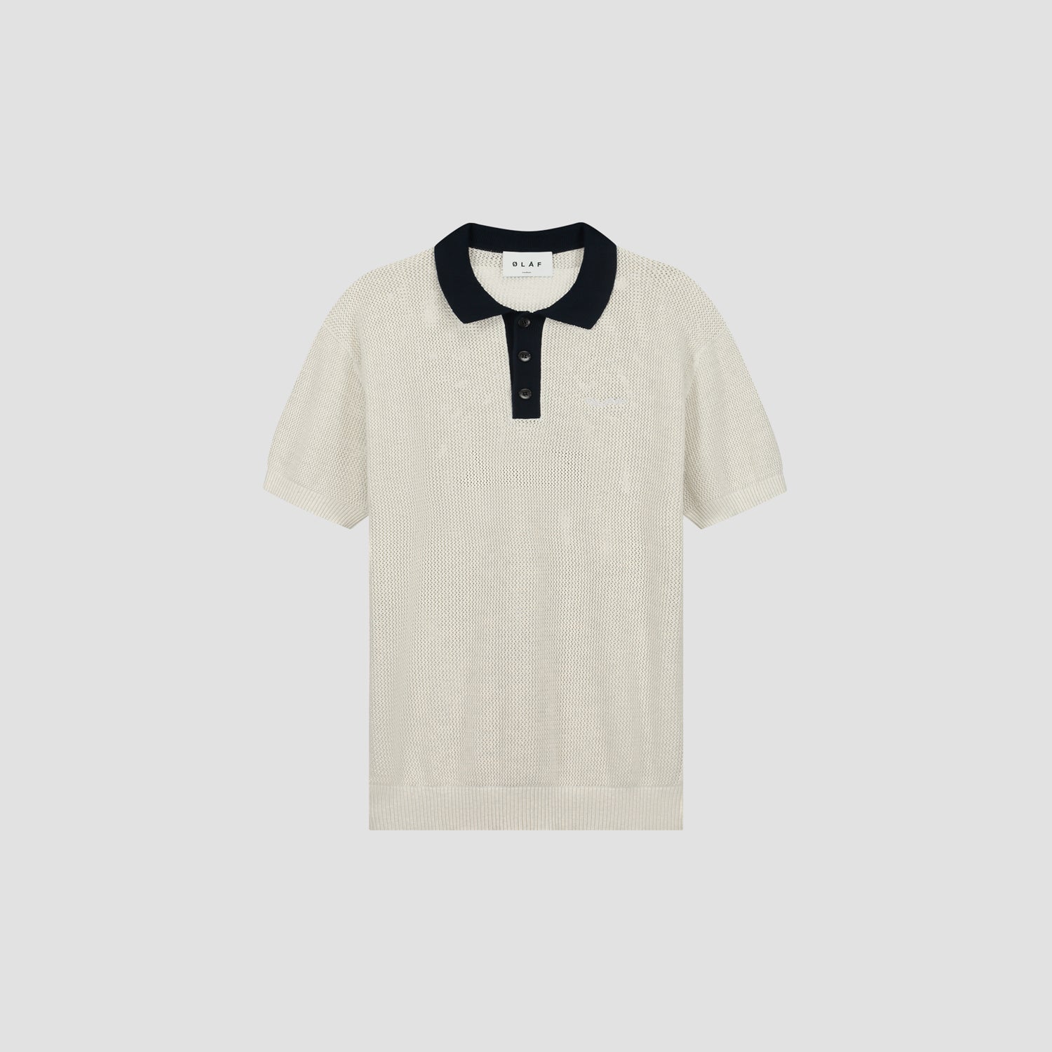 Varsity Polo SS Knit - Off White