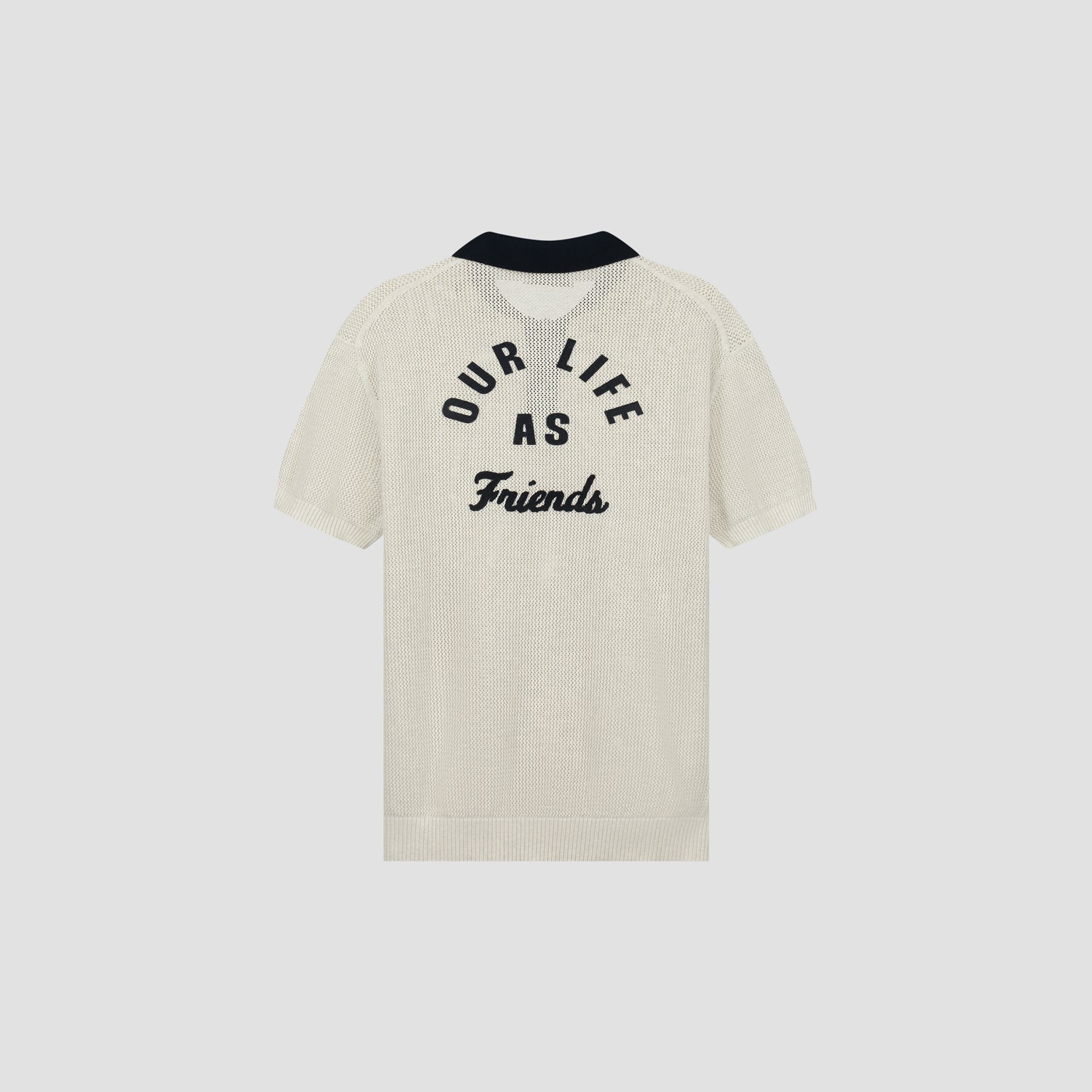 Varsity Polo SS Knit - Off White