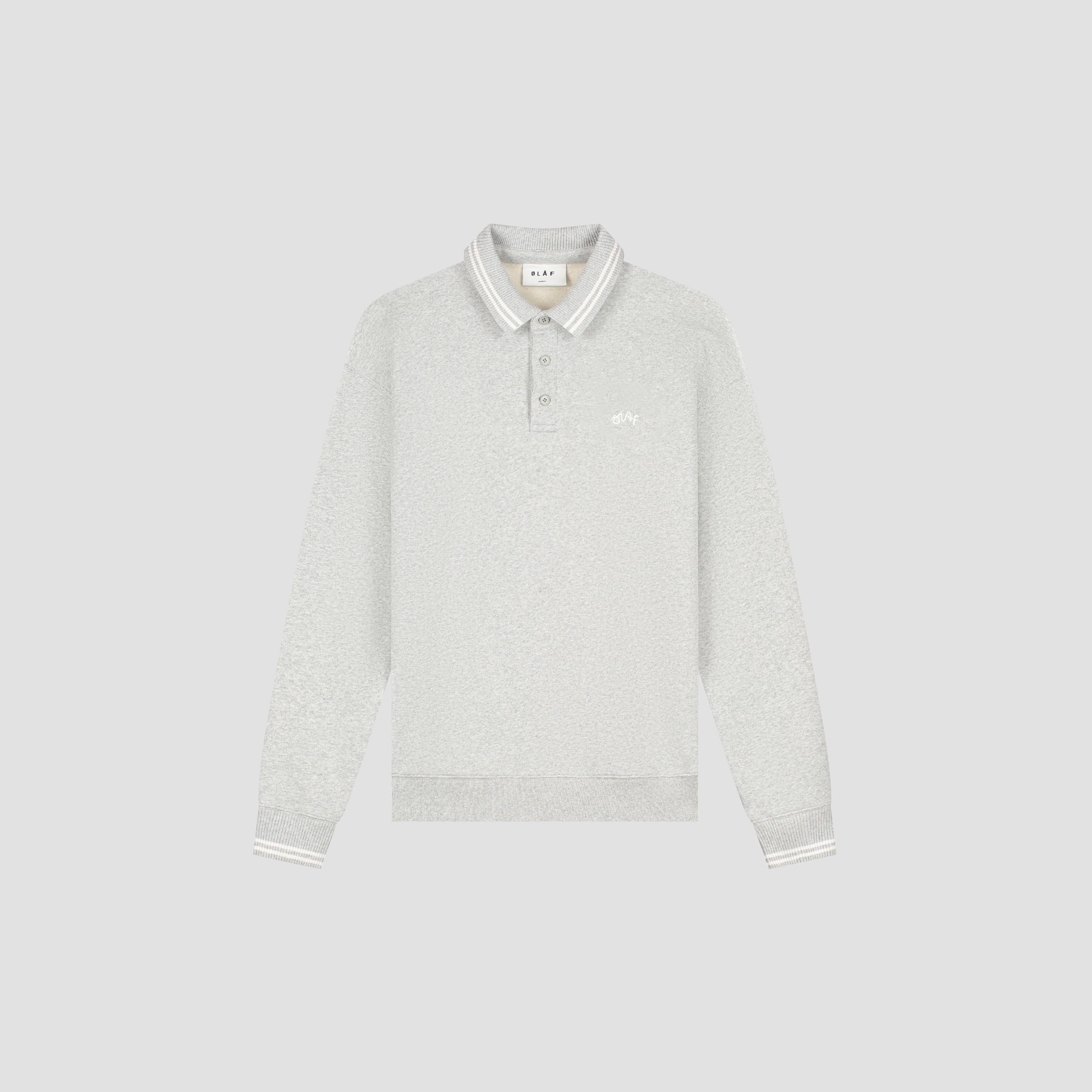 Tipping Detail Oversized Polo - Heather Grey