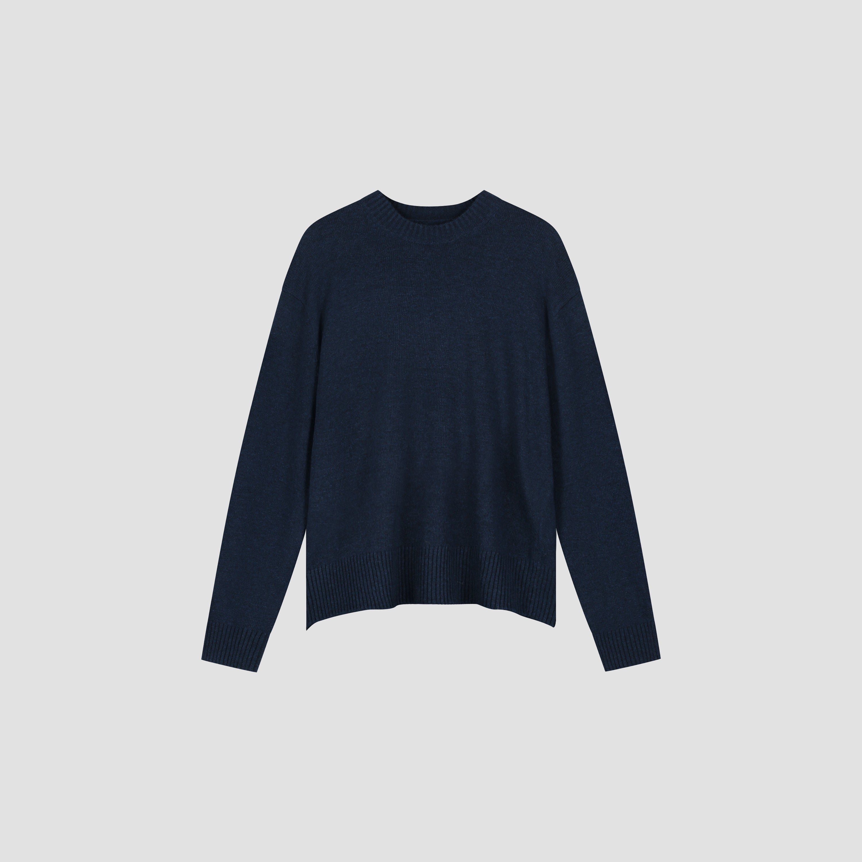 Essential Knitted Crewneck - Navy