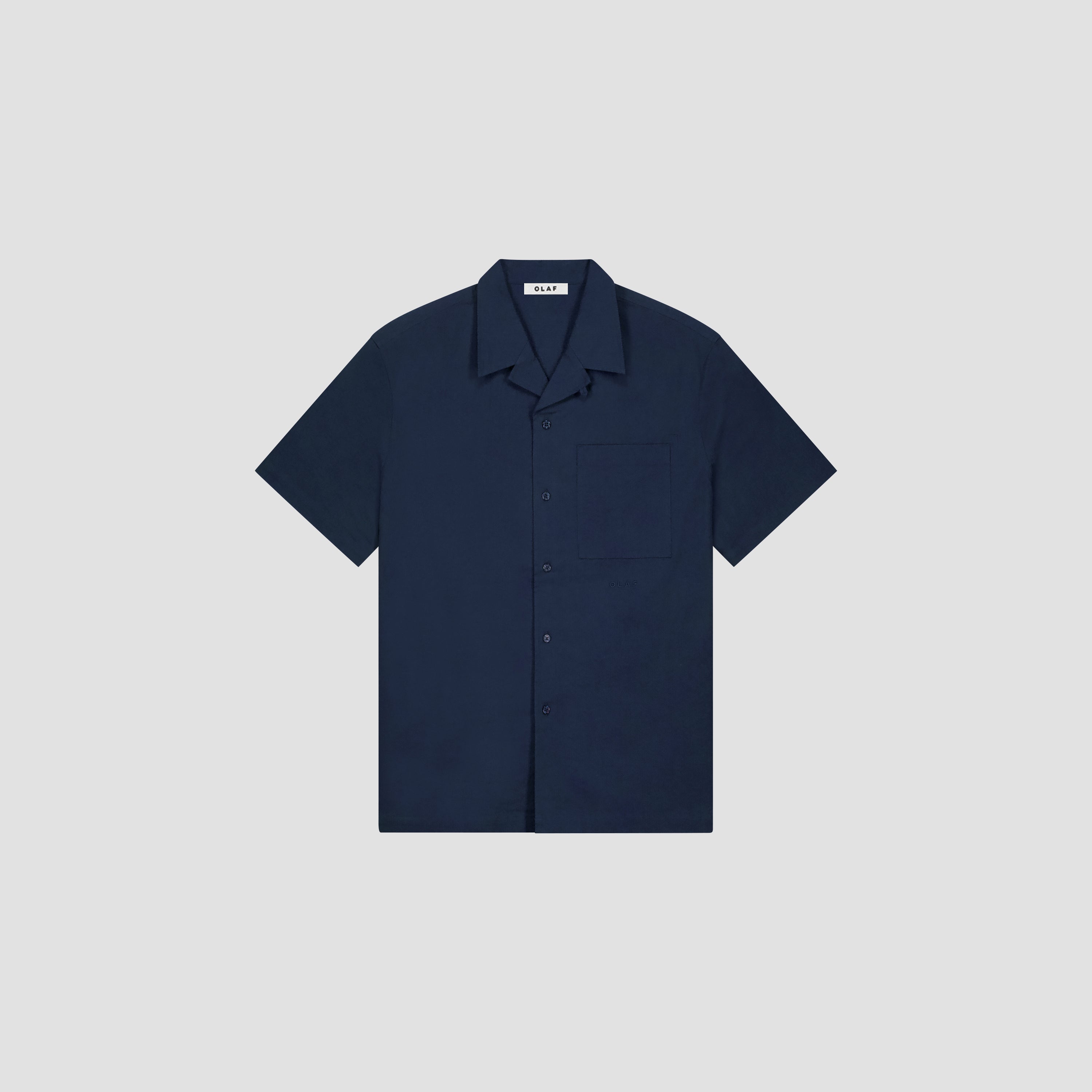 Seersucker Camp Shirt - Navy
