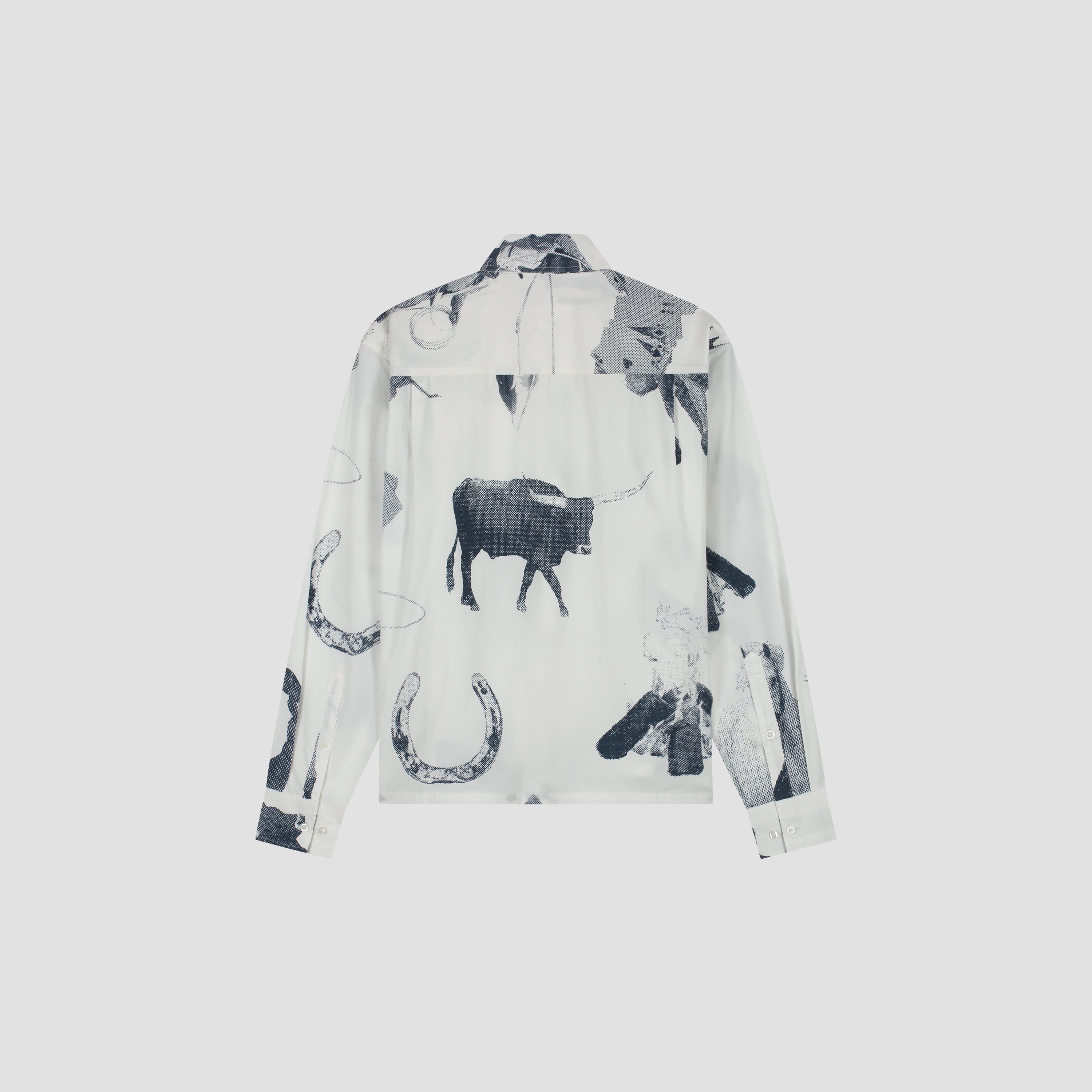 Cowboy AOP Boxy Tee White/Navy