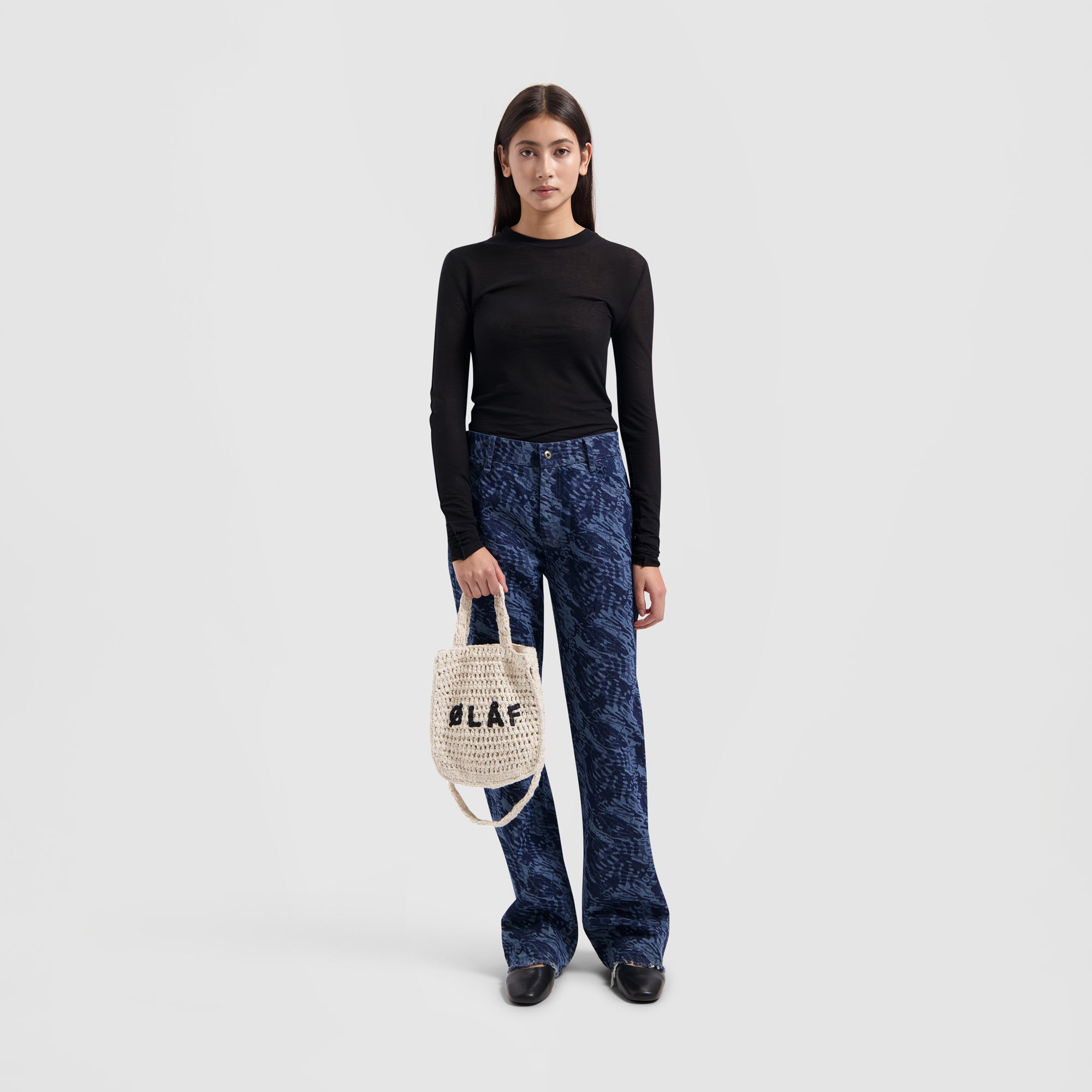 WMN Mini Logo LS Top - Black