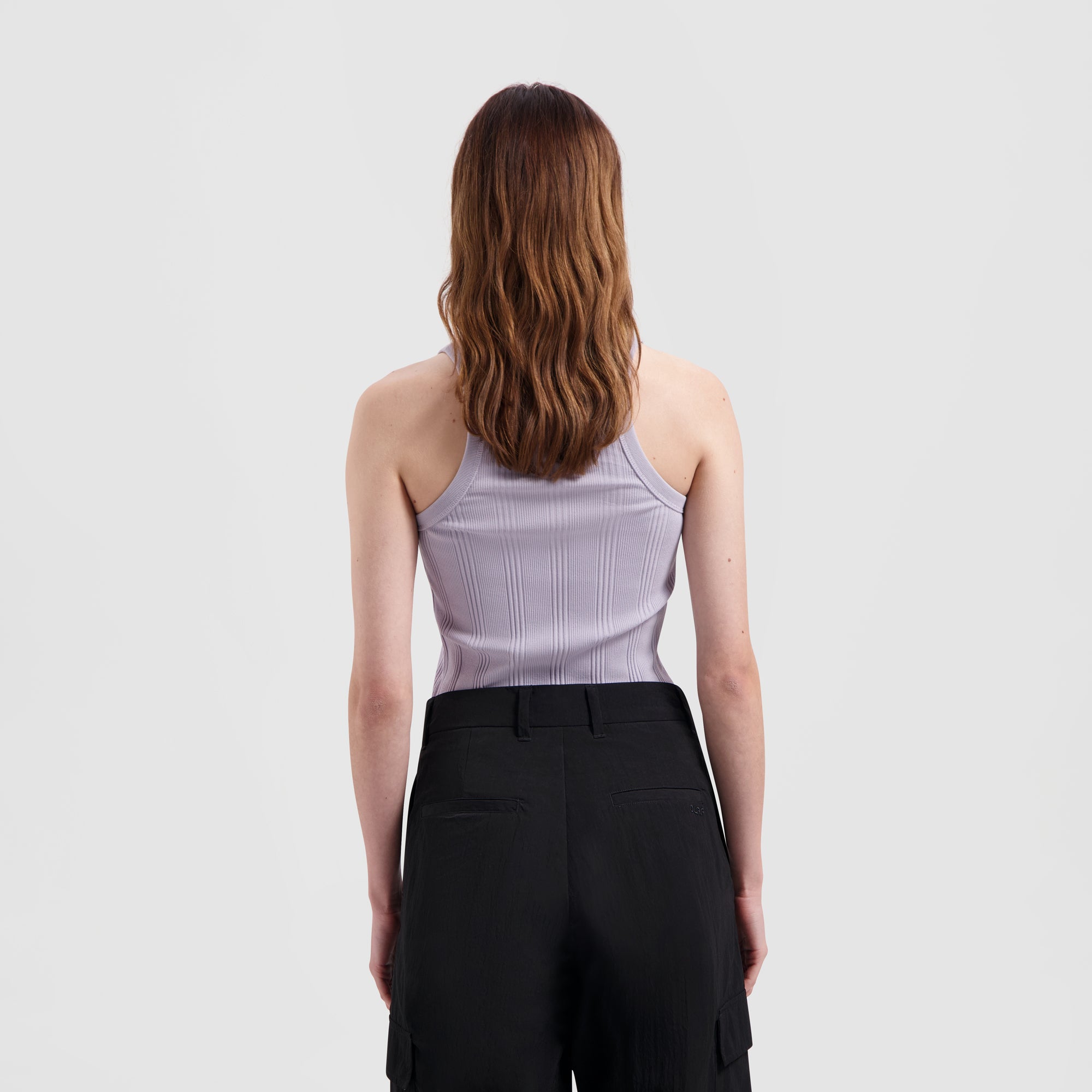 WMN Rib Tank Top - Washed Purple