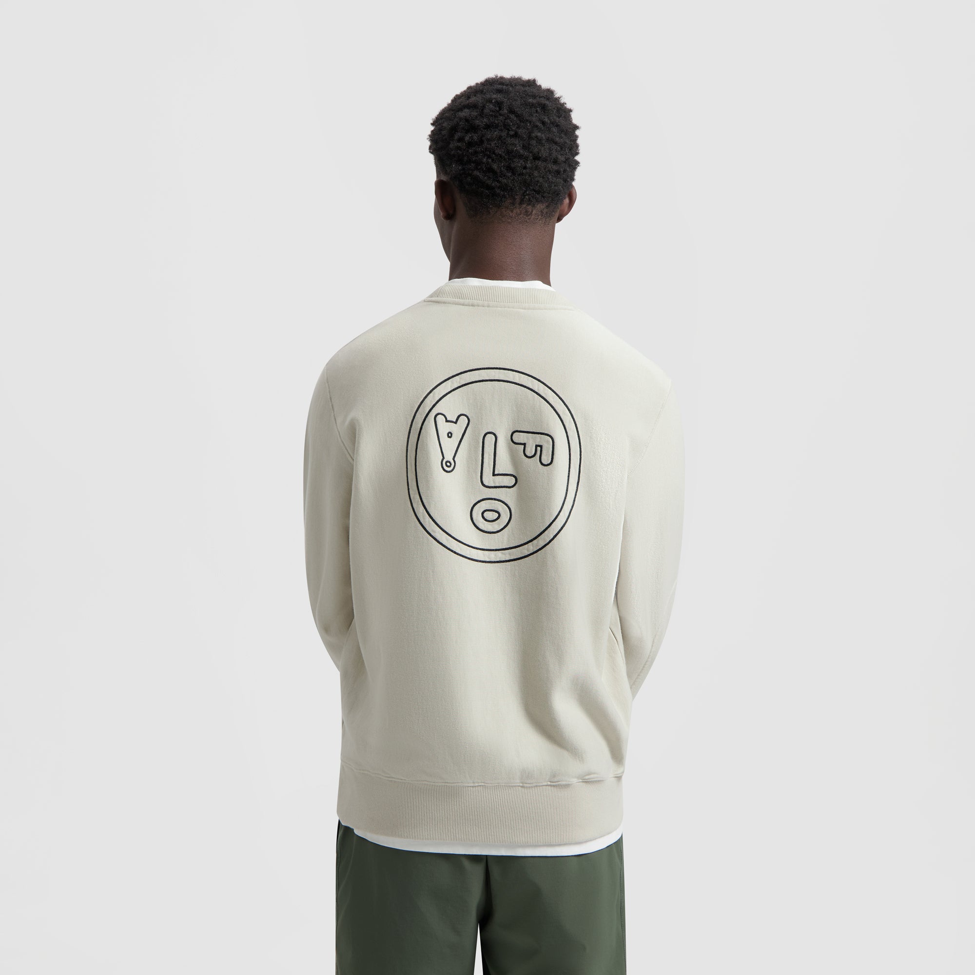 Face Crewneck - Cement