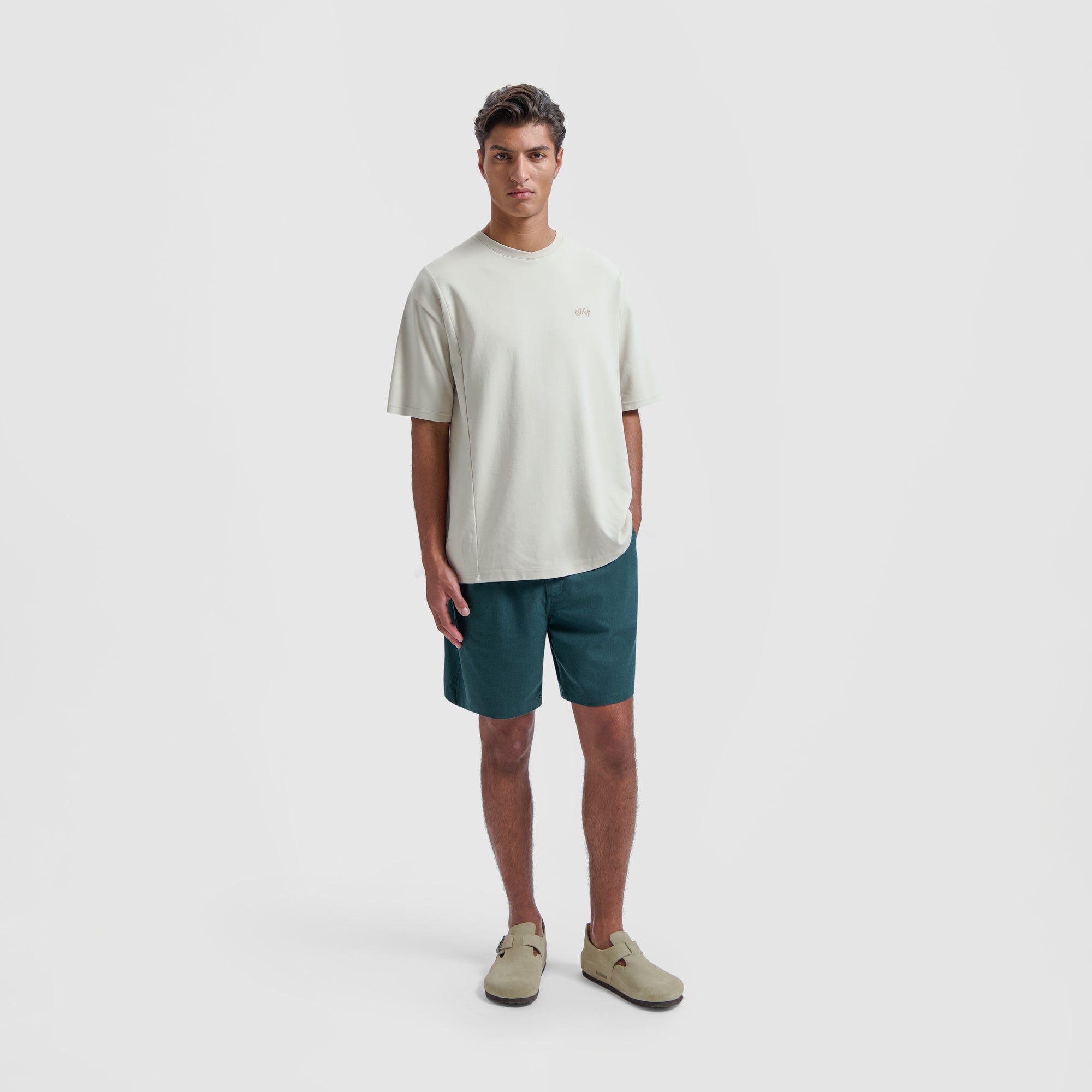 Linen Shorts - Dark Green