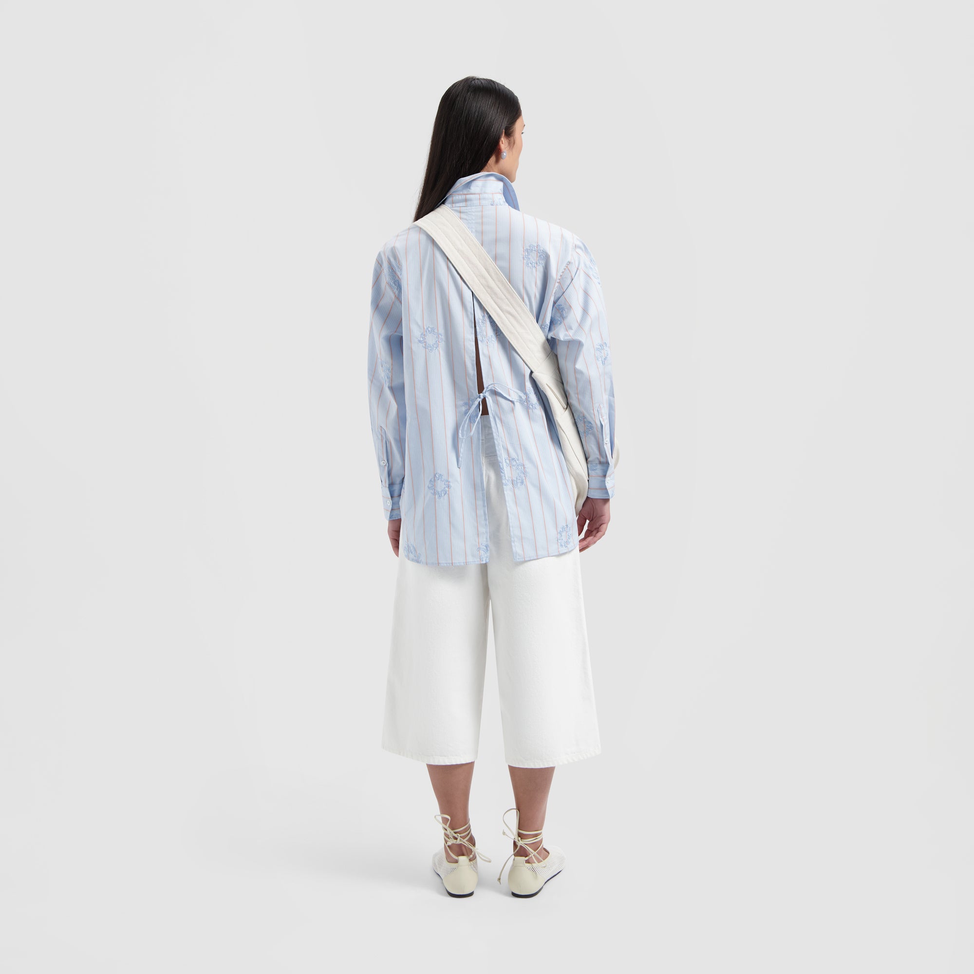 Stripe Embro Sun Shirt