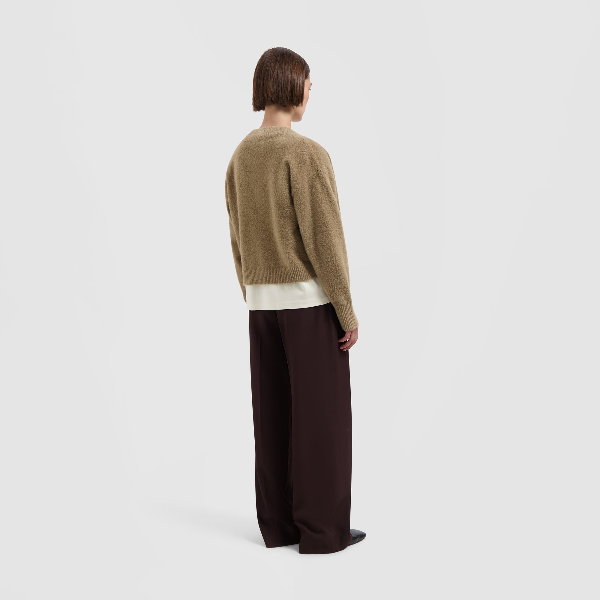 Fluffy Script Logo Cardigan