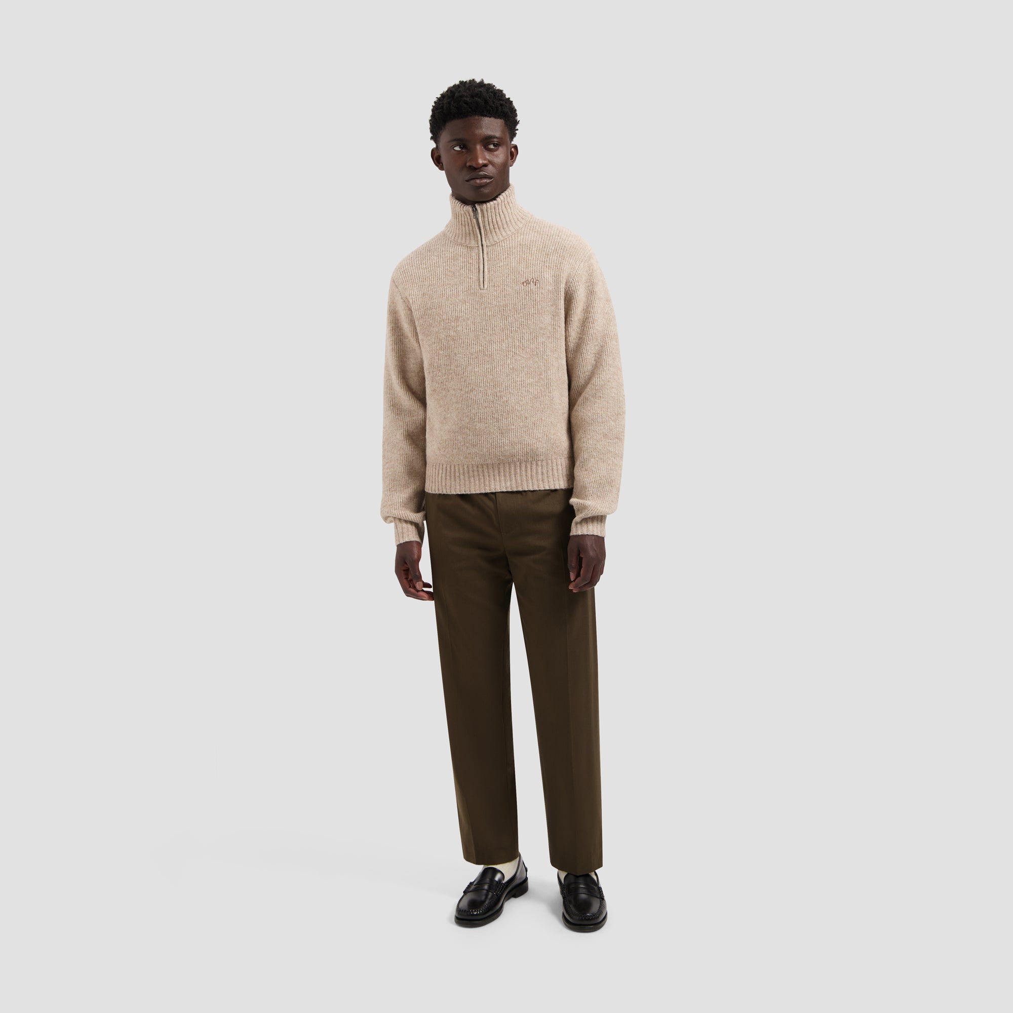 Signature Knitted Zip Mock