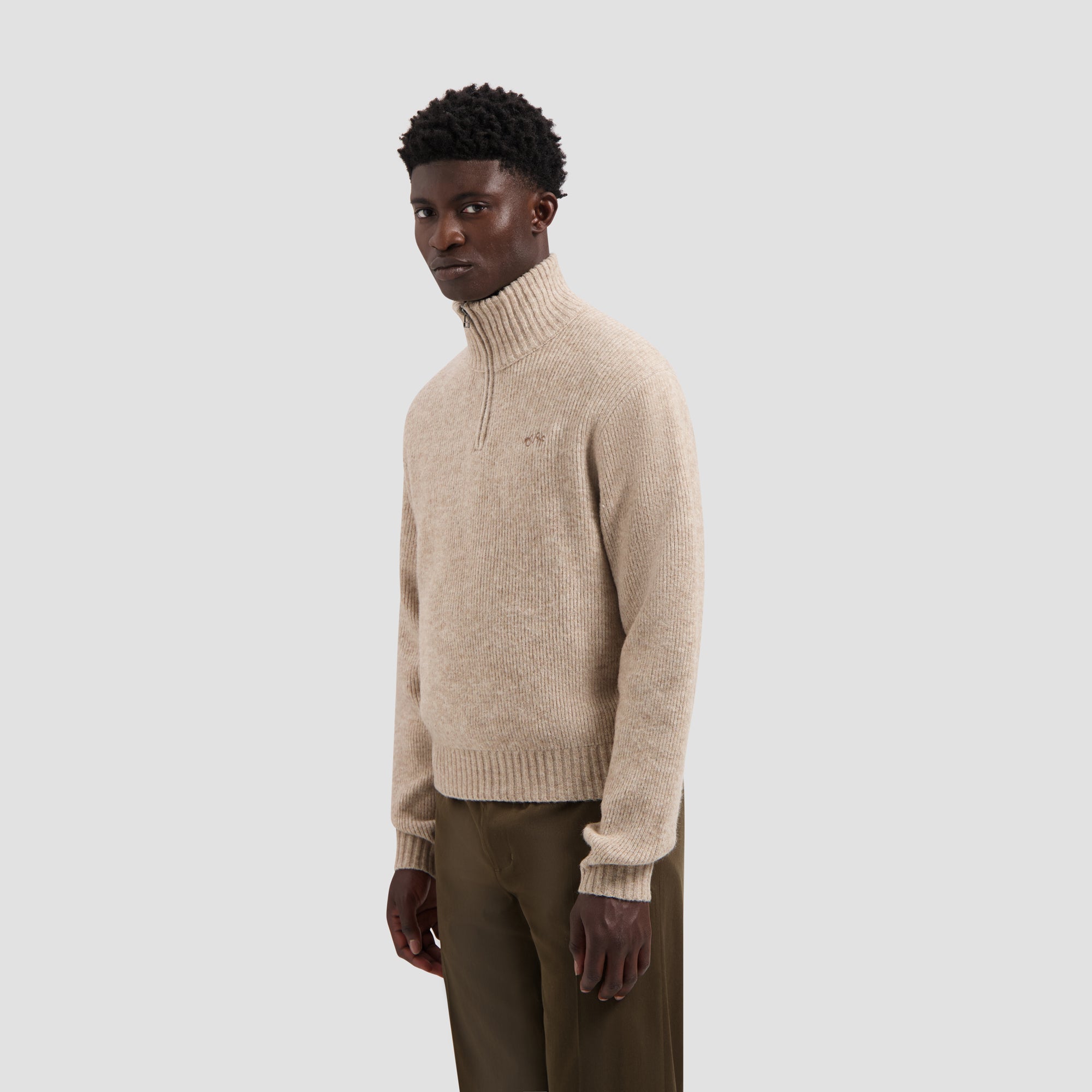 Signature Knitted Zip Mock