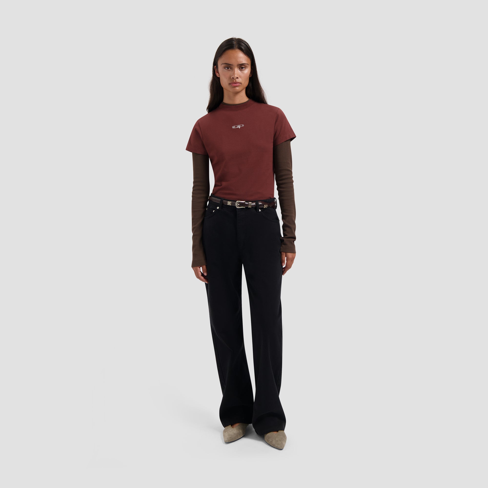 Pin Baby Tee - Rum Raisin