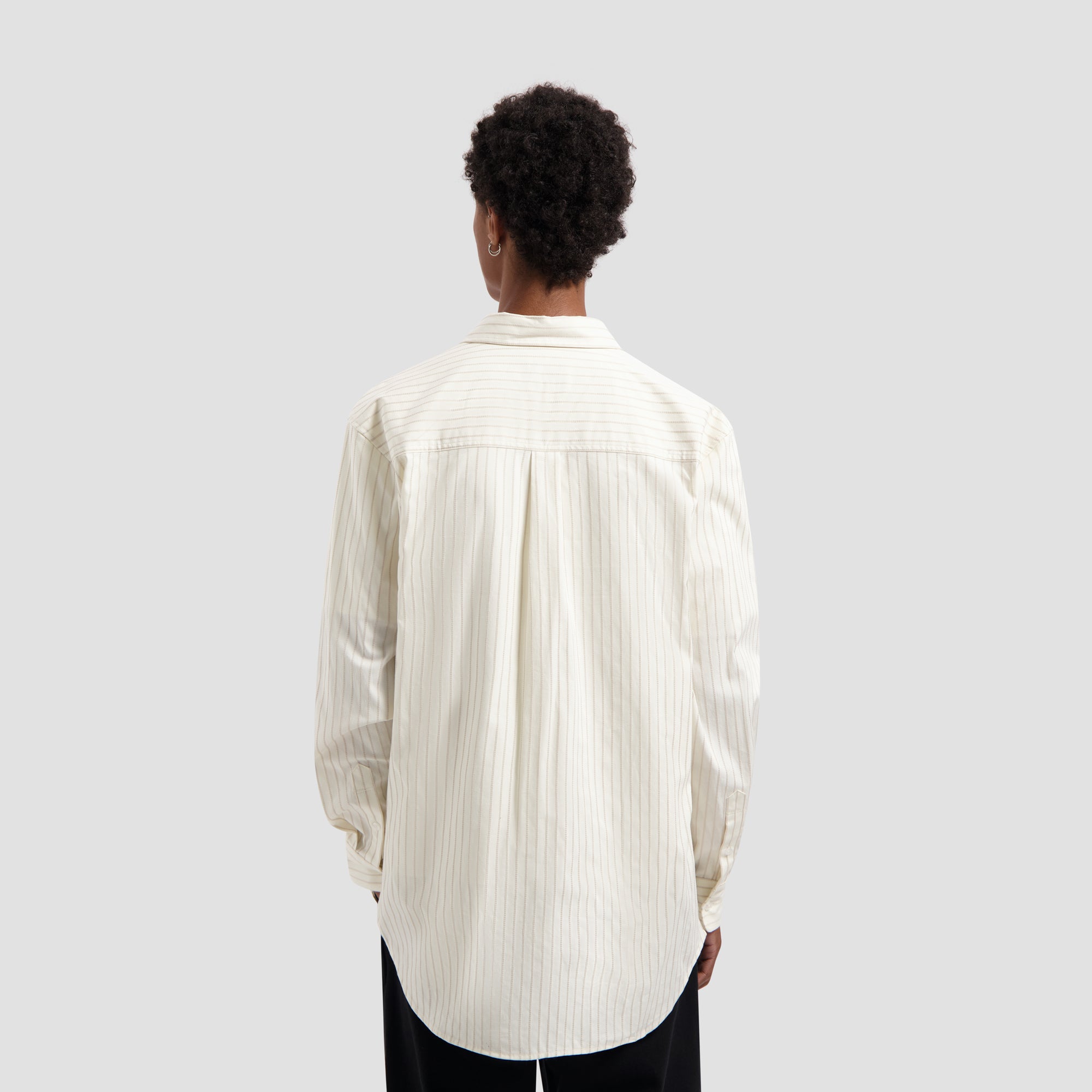 Stitched Striped Relaxed Shirt