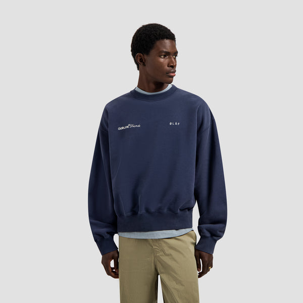 Script Friends Boxy Crewneck - Navy