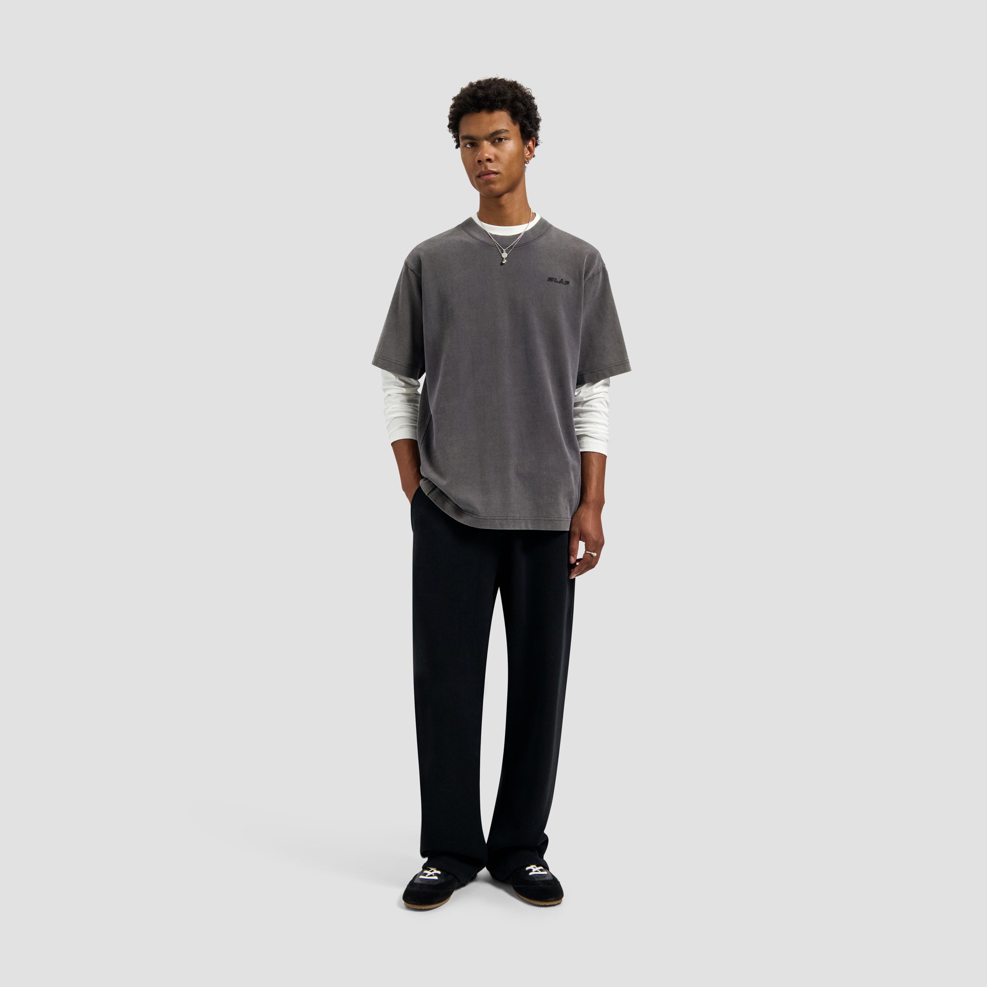 Washed Studio SS Tee - Charcoal
