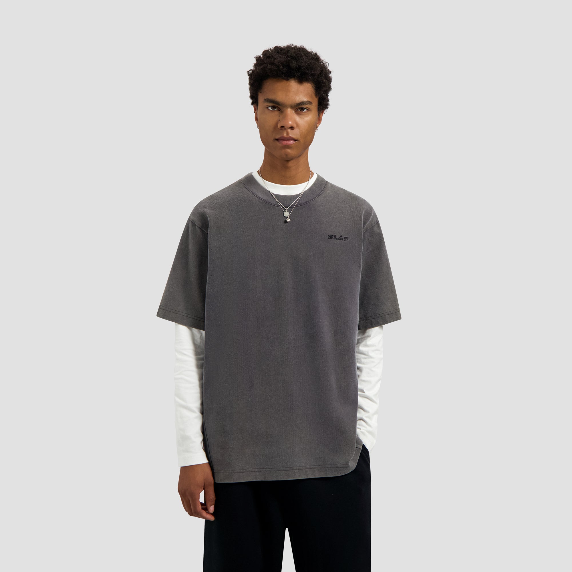 Washed Studio SS Tee - Charcoal