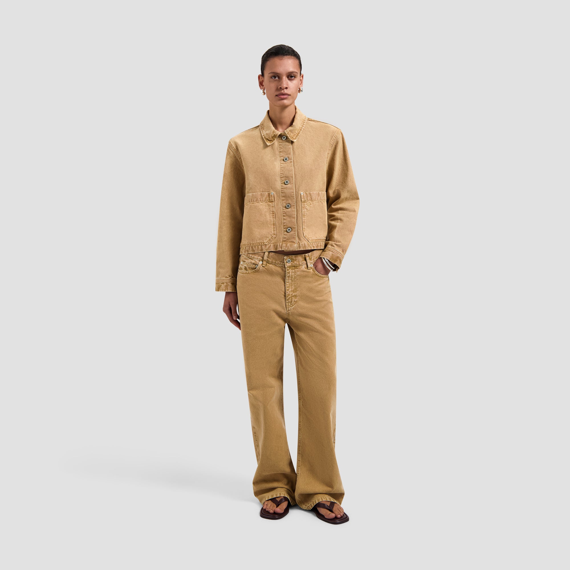 Monogram Washed Canvas Jacket - Medal Bronze