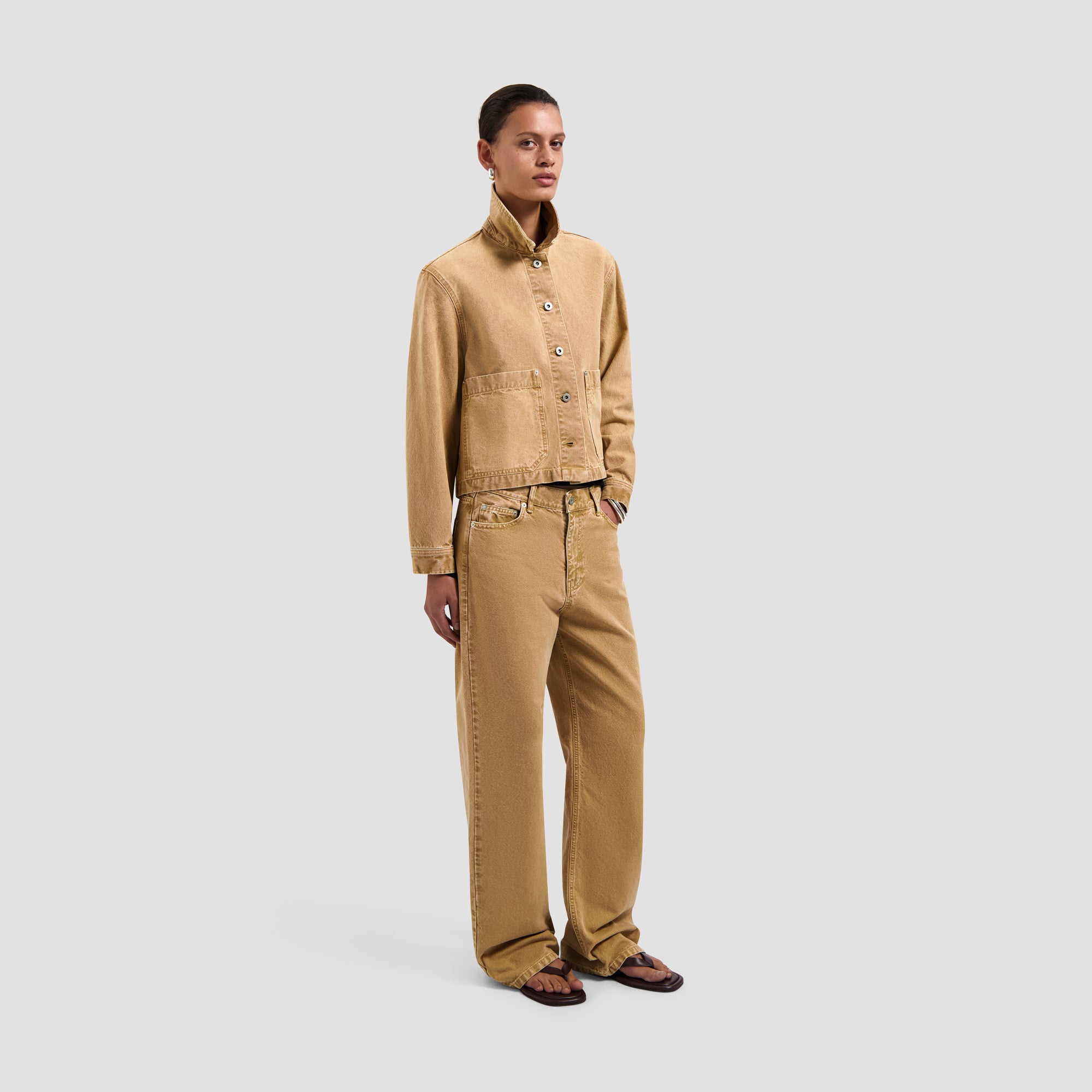 Monogram Washed Canvas Jacket - Medal Bronze