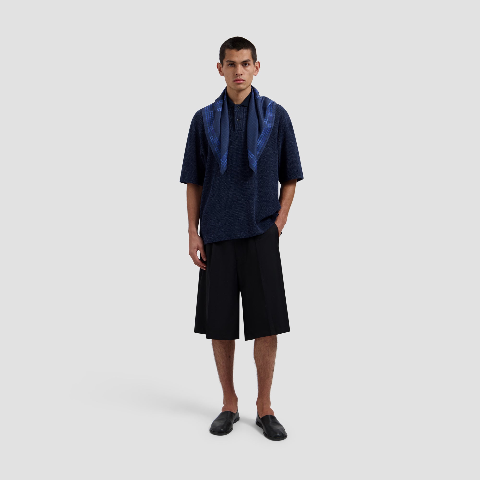 Signature Texture Polo - Navy