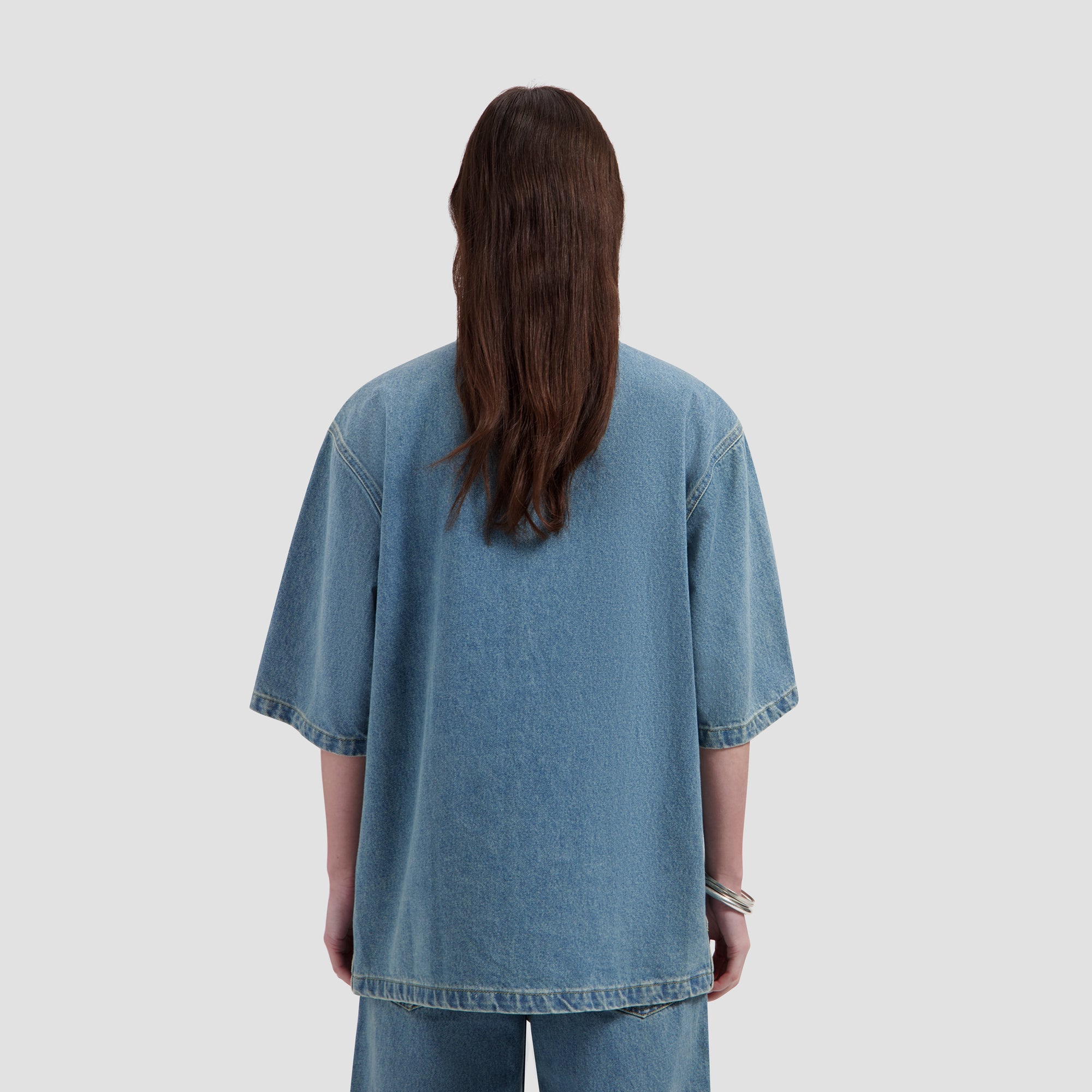 Monogram SS Denim Jacket - Light Indigo