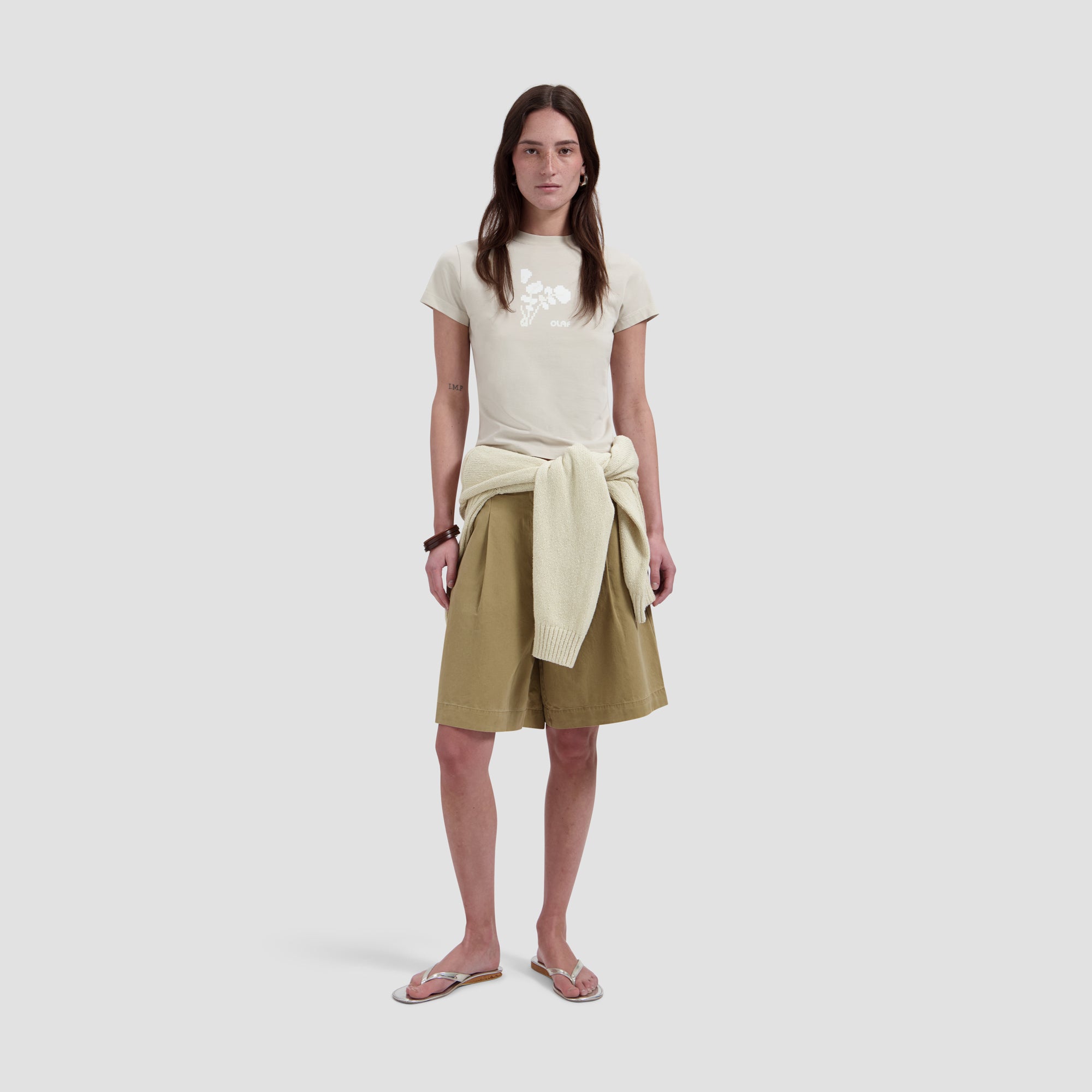 Felted Watercrest Baby Tee - Cement