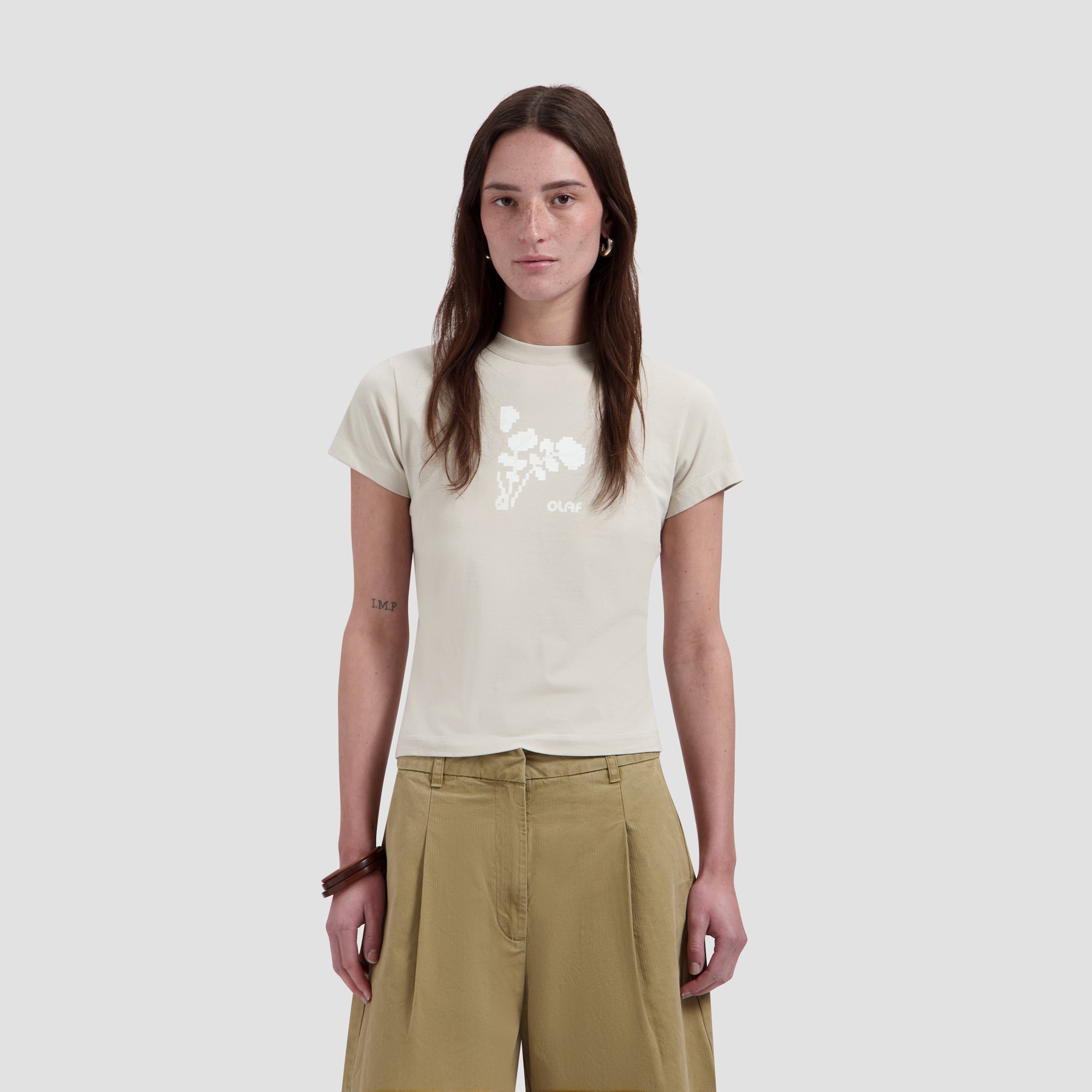 Felted Watercrest Baby Tee - Cement