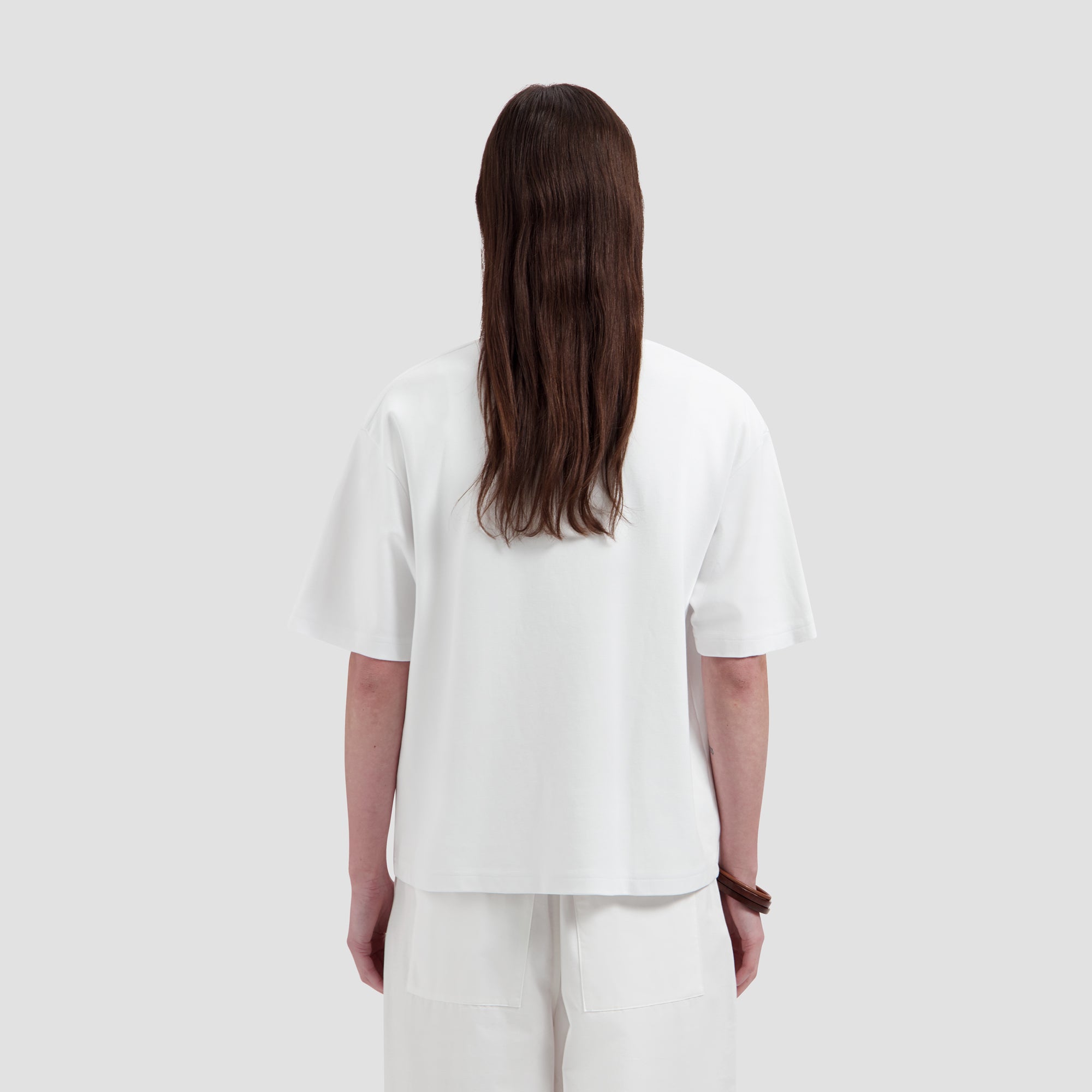Dotted Retro Logo Tee - Optical White