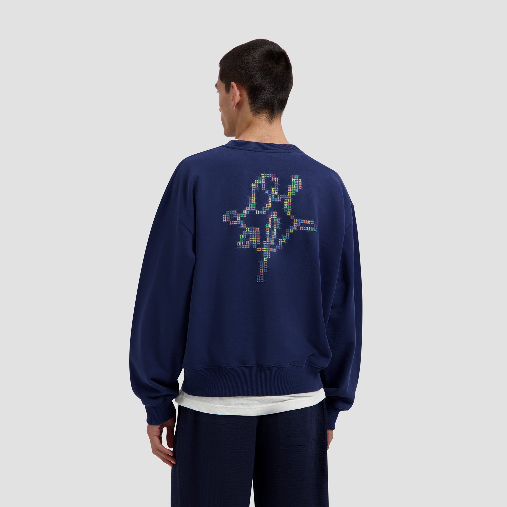 Dotted Monogram Crewneck - Naval Academy