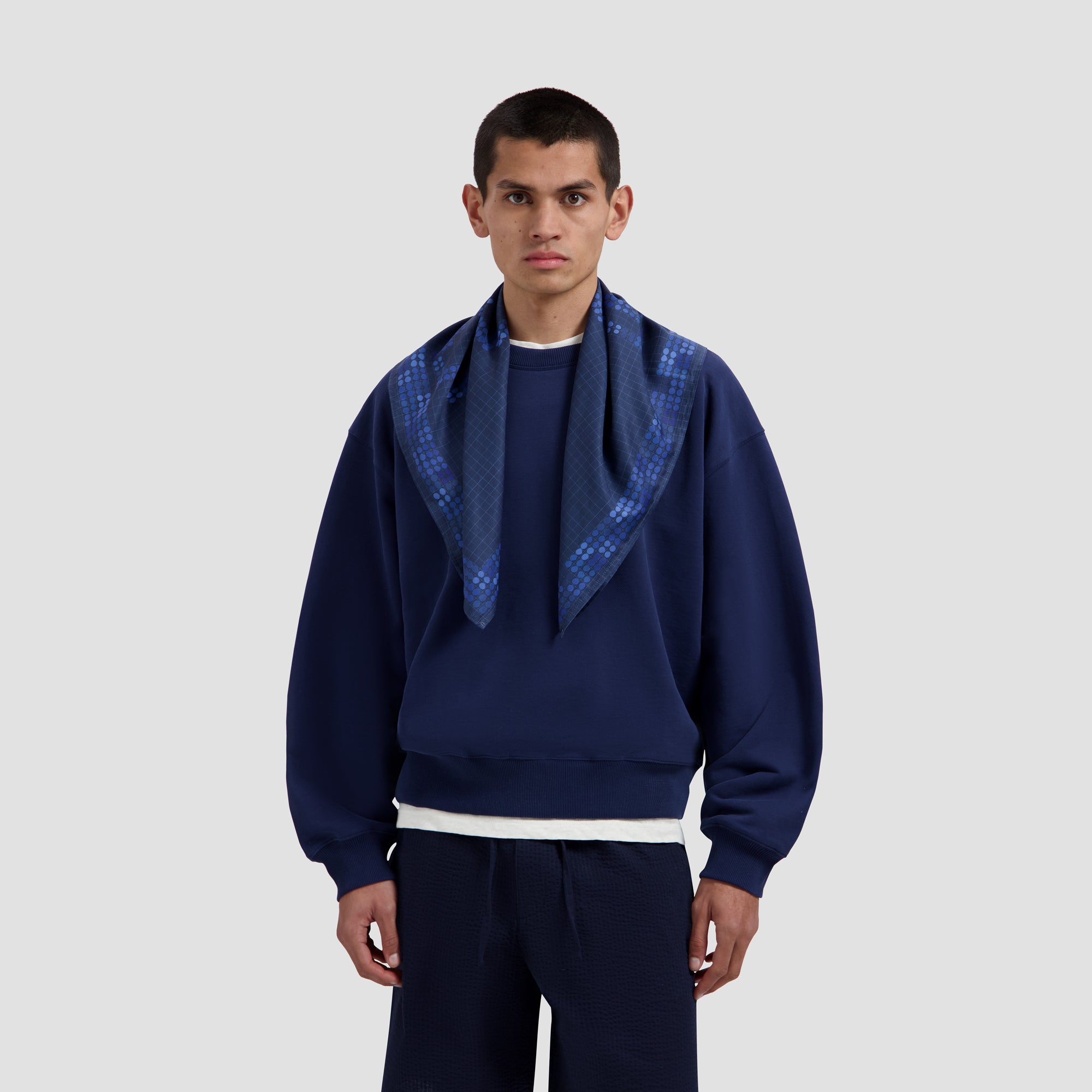 Dotted Monogram Crewneck - Naval Academy