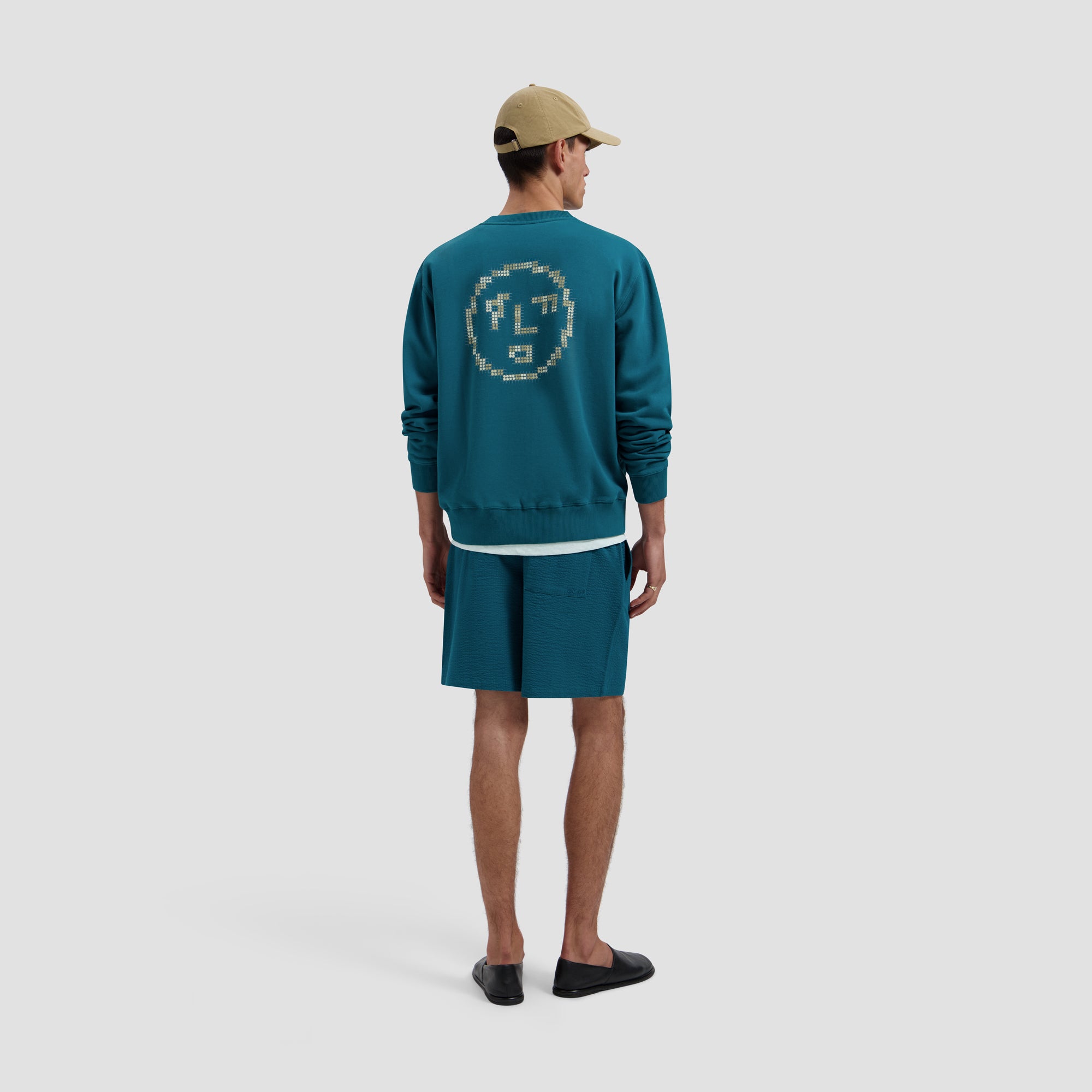 Dotted Face Crewneck - Gulf Coast
