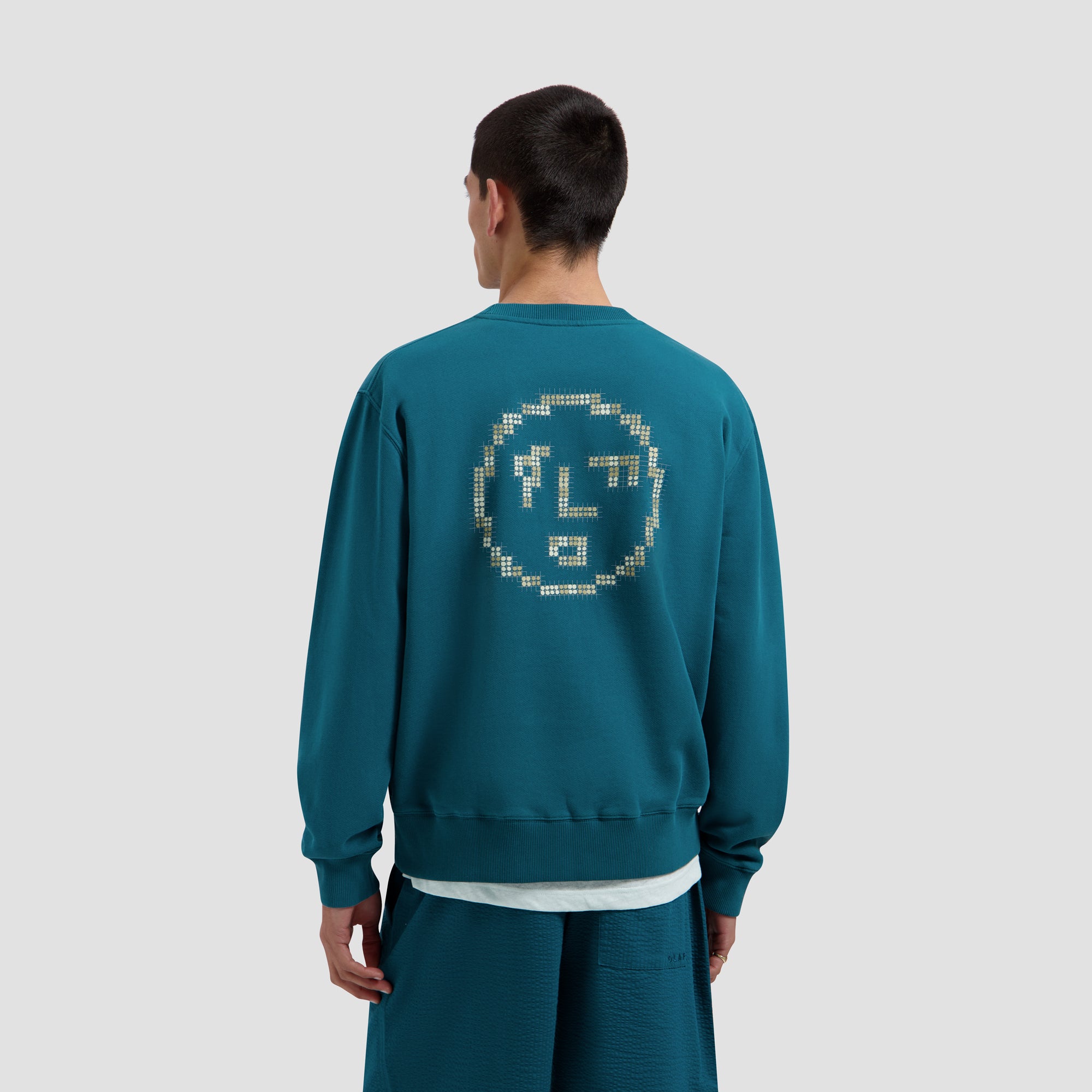 Dotted Face Crewneck - Gulf Coast