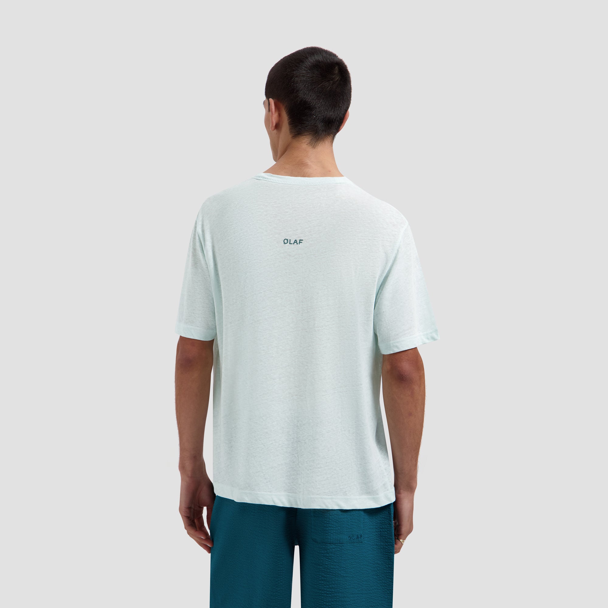 Essential Cotton Linen Tee - Salt Air