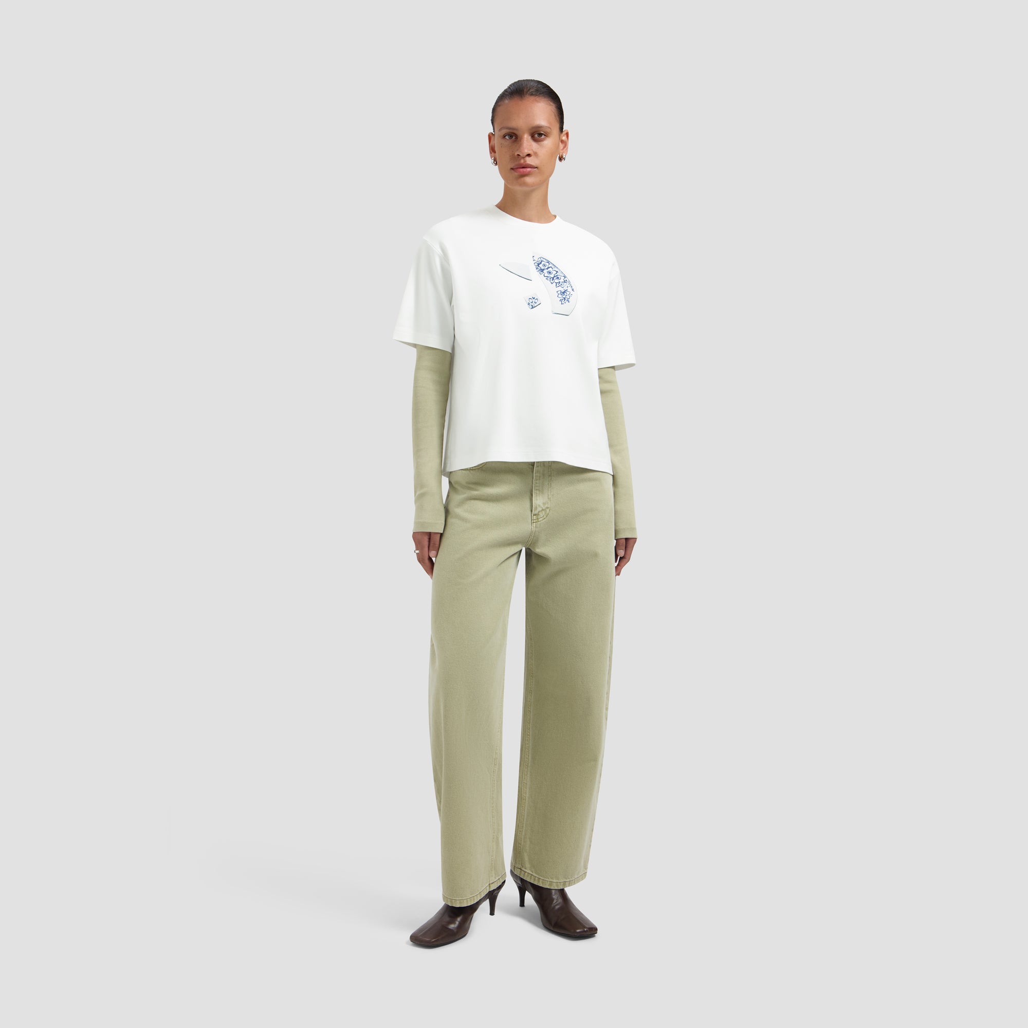 Broken Plate Tee - Optical White
