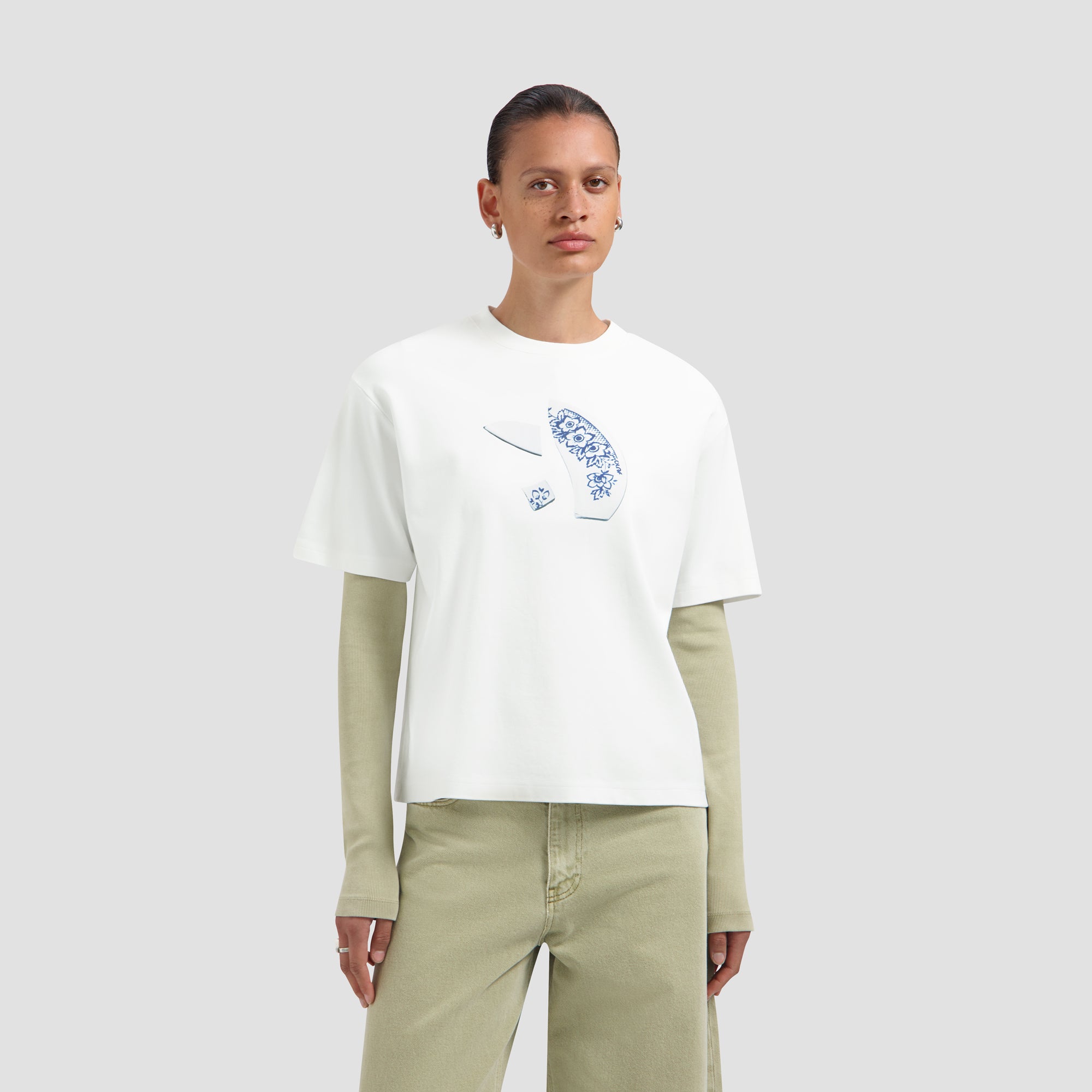 Broken Plate Tee - Optical White