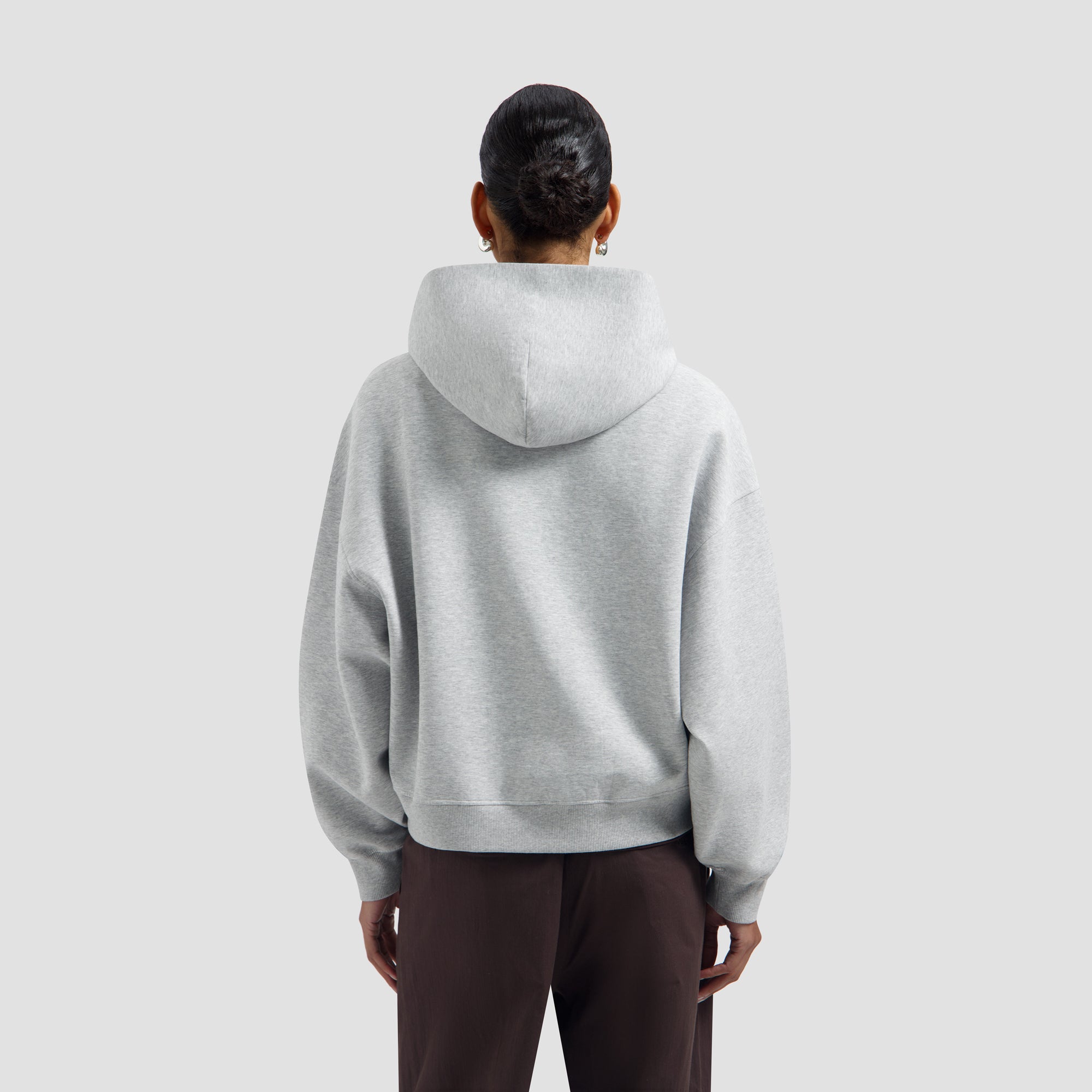 Retro Logo Hoodie - Heather Grey