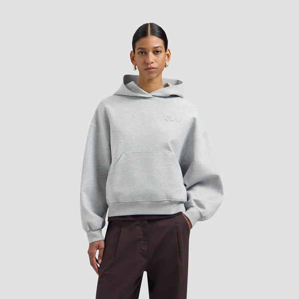Retro Logo Hoodie - Heather Grey