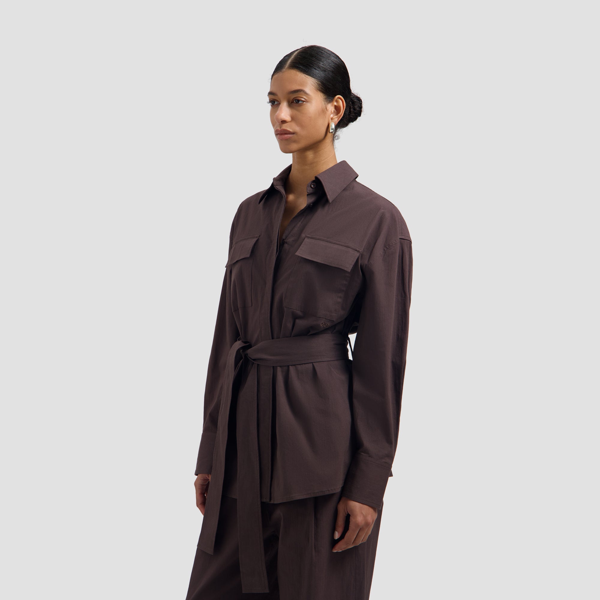 Tie Shirt - Chocolate Plum