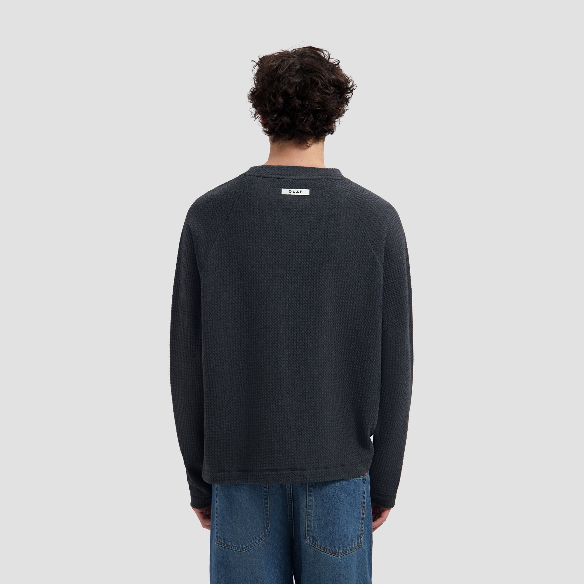 Waffle Crewneck - Charcoal
