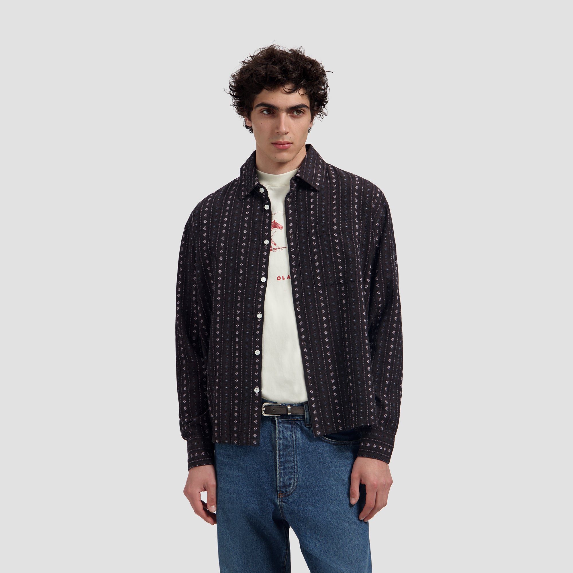 Cowboy Boxy Shirt  - Chocolate Plum
