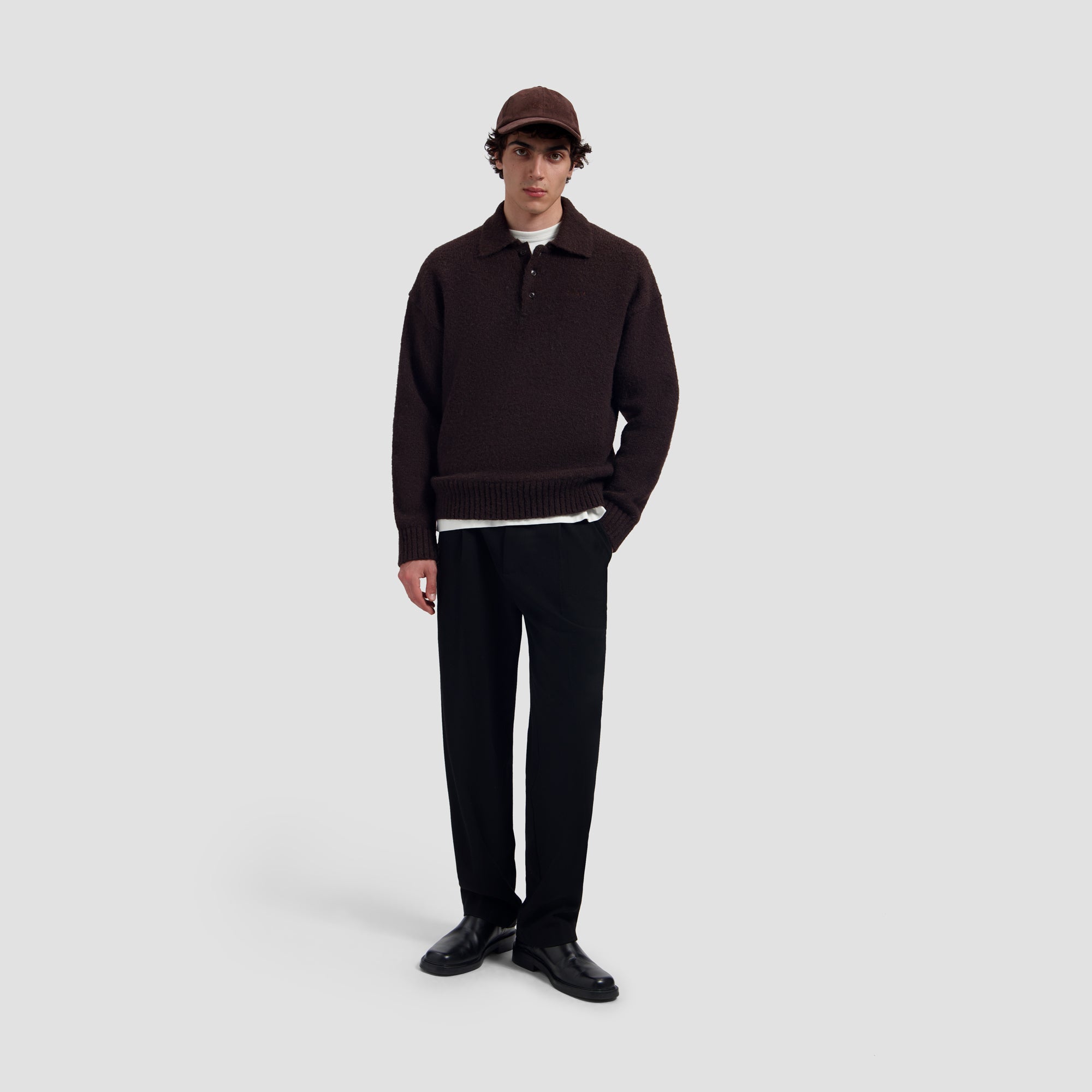 Signature Oversized Polo - Chocolate Chip