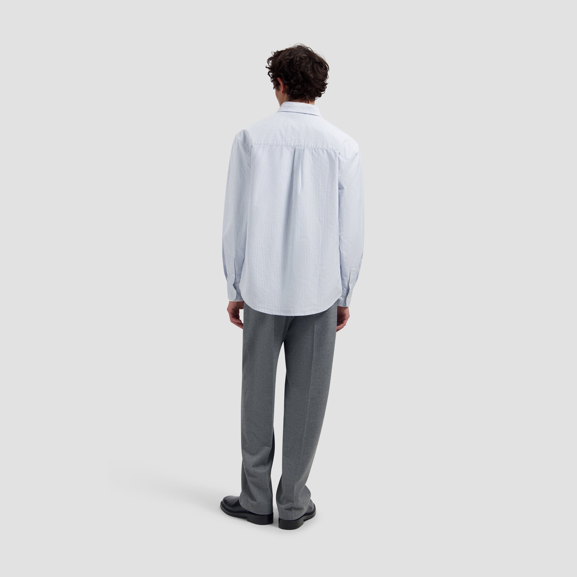 Oxford Relaxed Shirt - White/Navy Academy