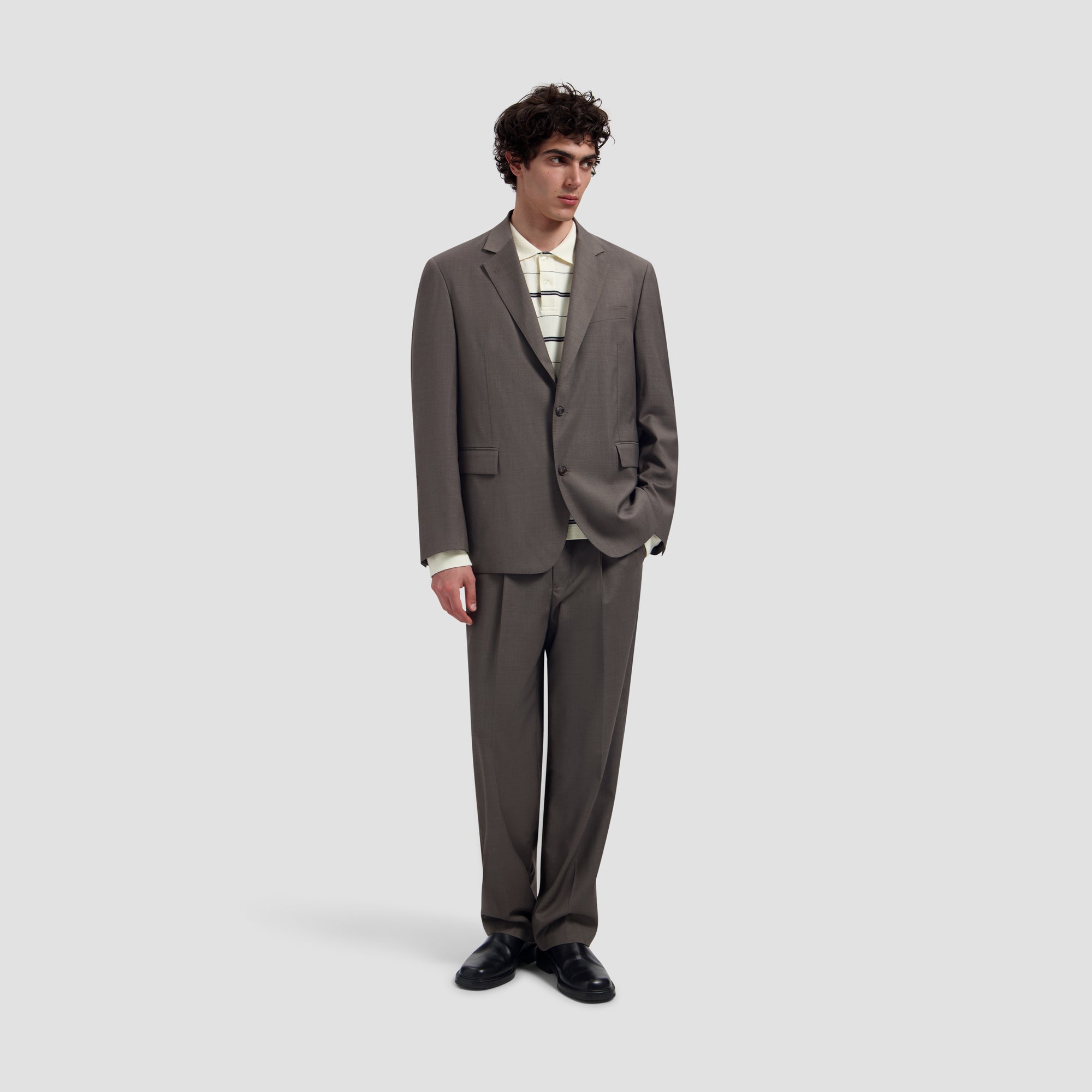 Wool Blazer - Chocolate Chip