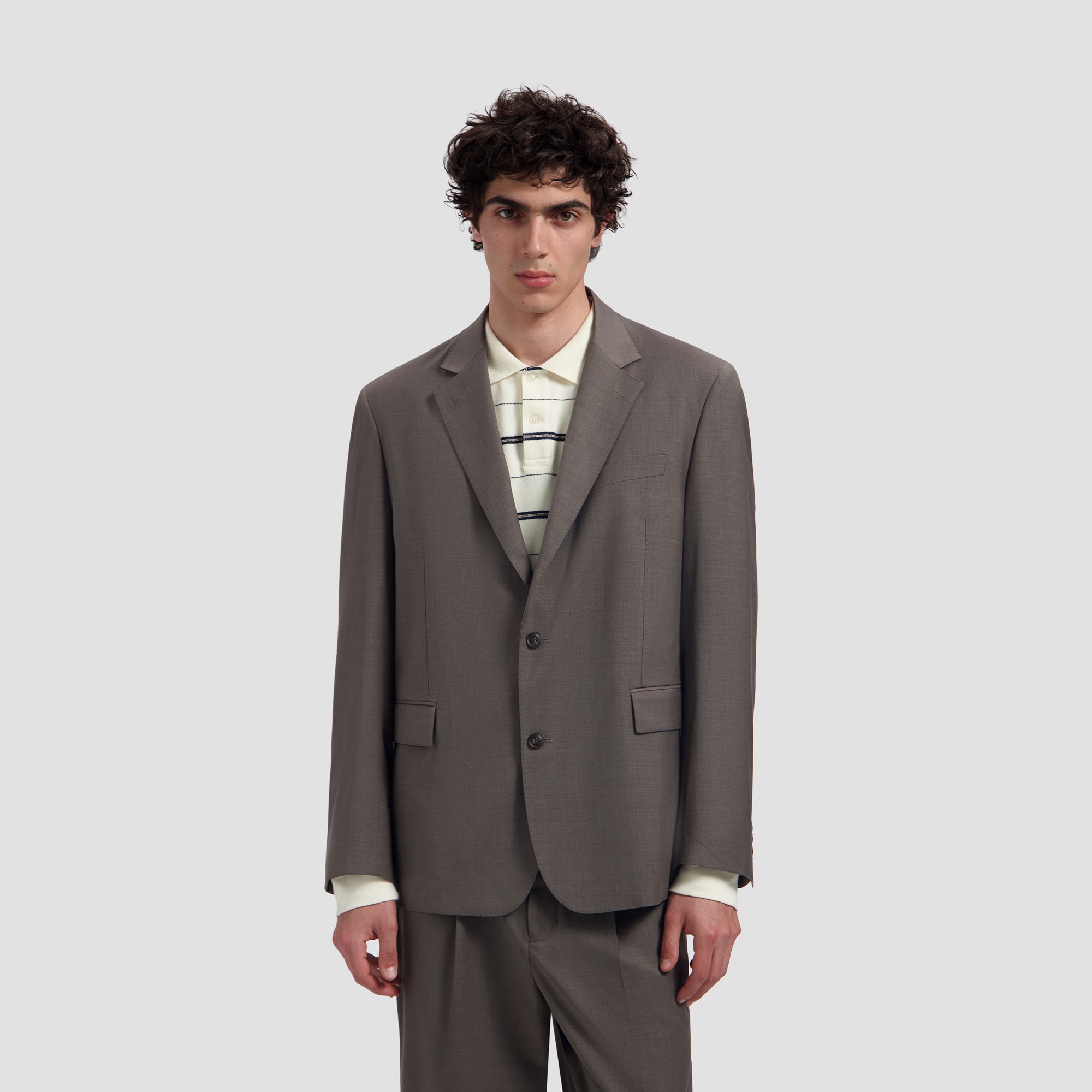 Wool Blazer - Chocolate Chip