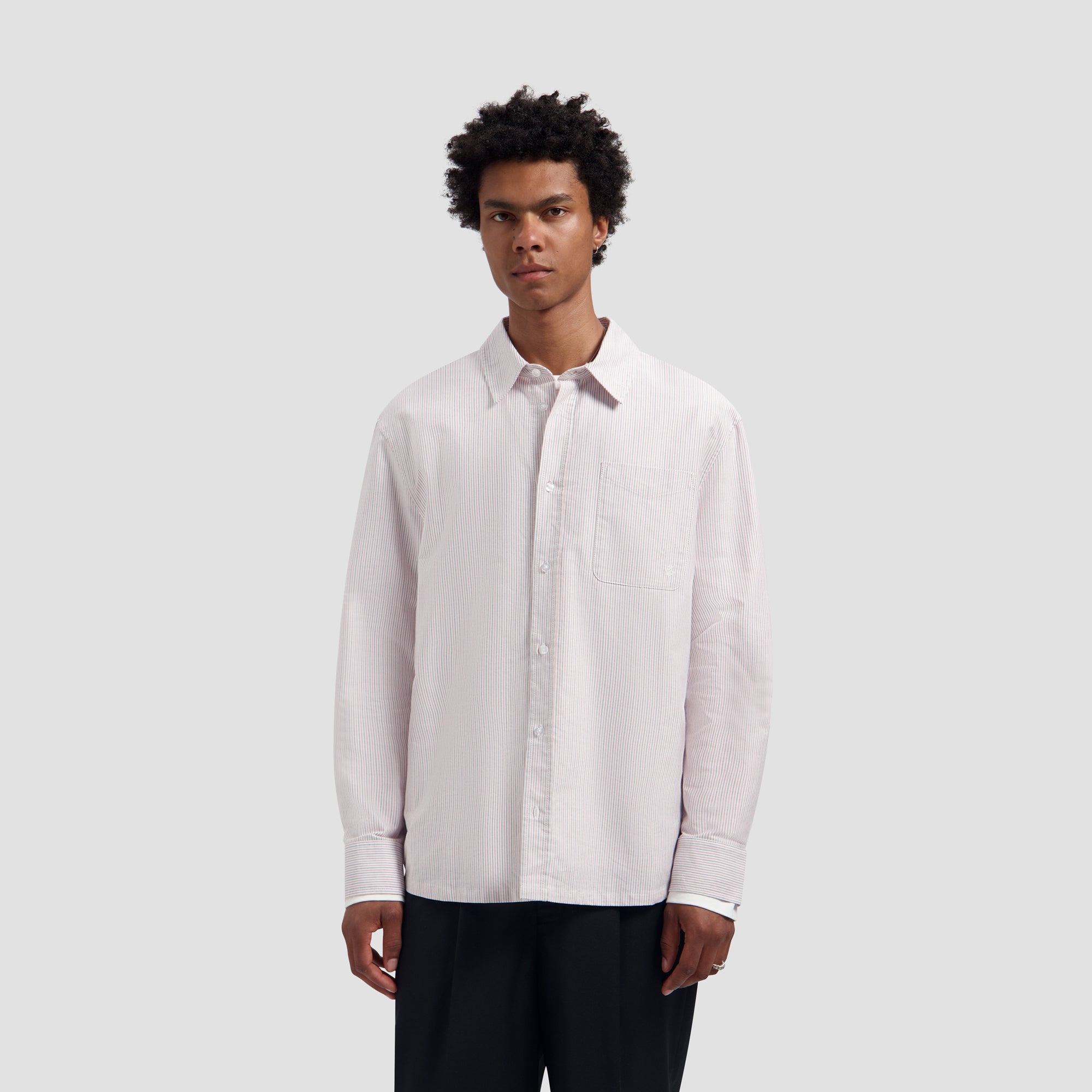 Oxford Relaxed Shirt - White/Adrenaline Rush